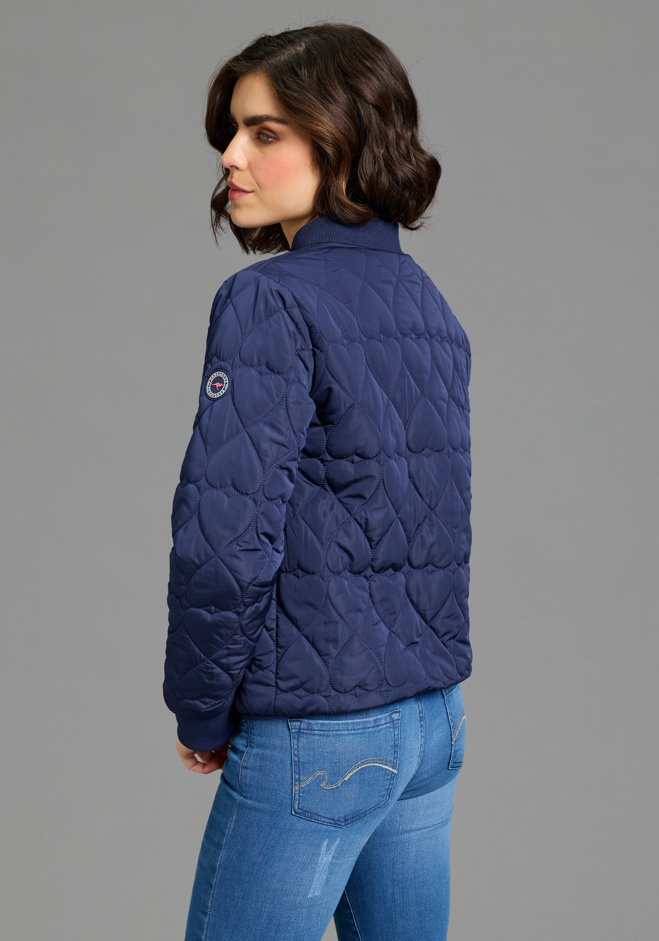 KangaROOS Steppjacke ohne Kapuze mit gesteppten Herzen, Übergangsjacke