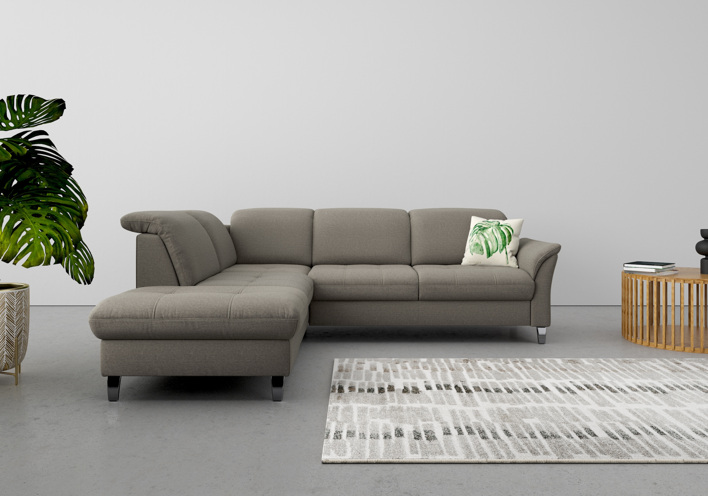 sit&more Ecksofa »Maggiore L-Form«, wahlweise mit Kopfteilverstellung, Bettfunktion und Stauraum
