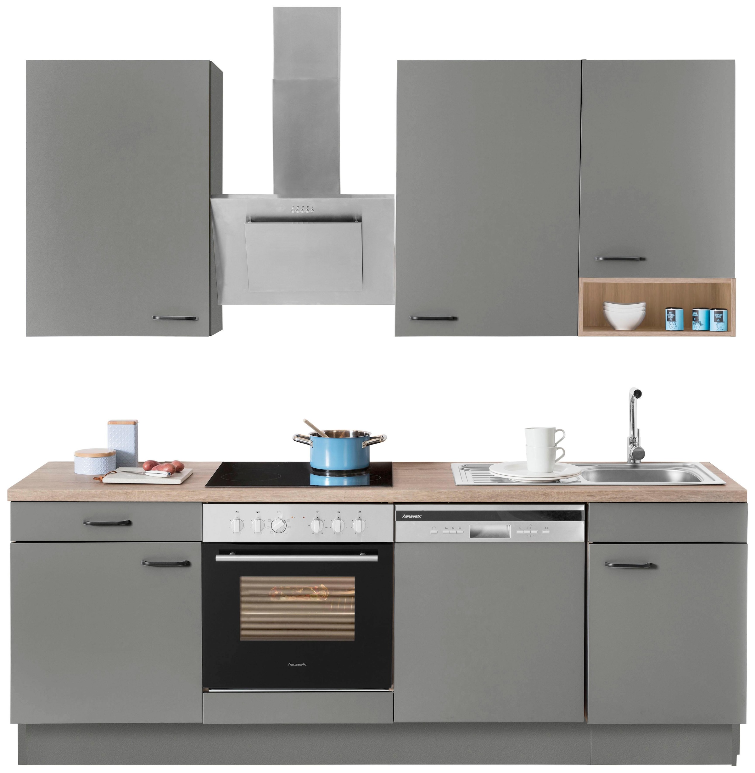 OPTIFIT Küchenzeile »Elga«, online 230 Vollauszug, Soft-Close-Funktion, Premium-Küche bestellen mit cm Breite