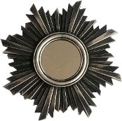 Myflair Möbel & Accessoires Dekospiegel »3tlg. Spiegelset«, (Set, 3 St.), Wandspiegel, Wanddeko, schwarz, rund, Ø 25 cm, Sonne, Wohnzimmer