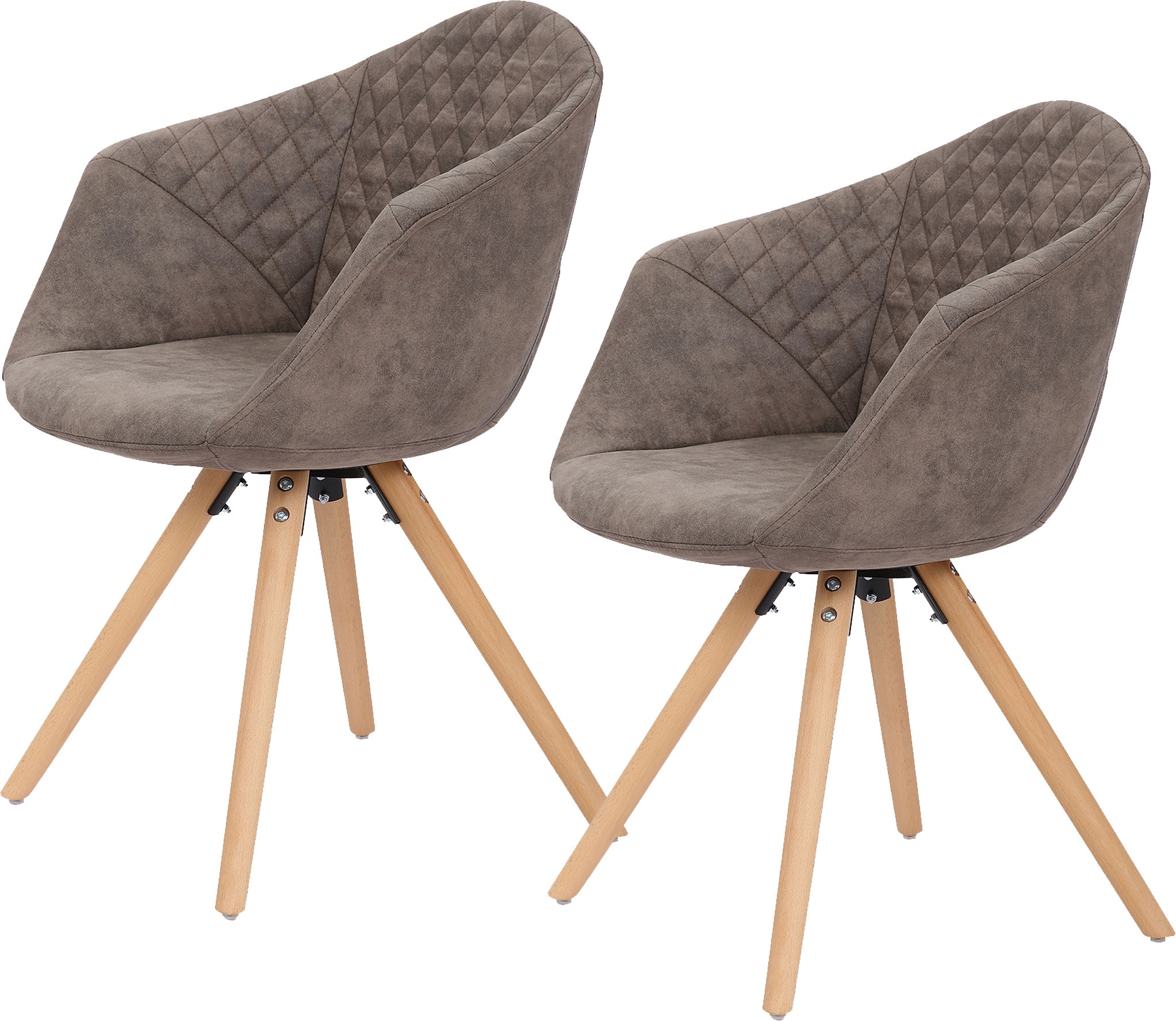 Kayoom Polsterstuhl »Stuhl Chadwick 110 2er-Set, stilvolles Design, in Natu günstig online kaufen