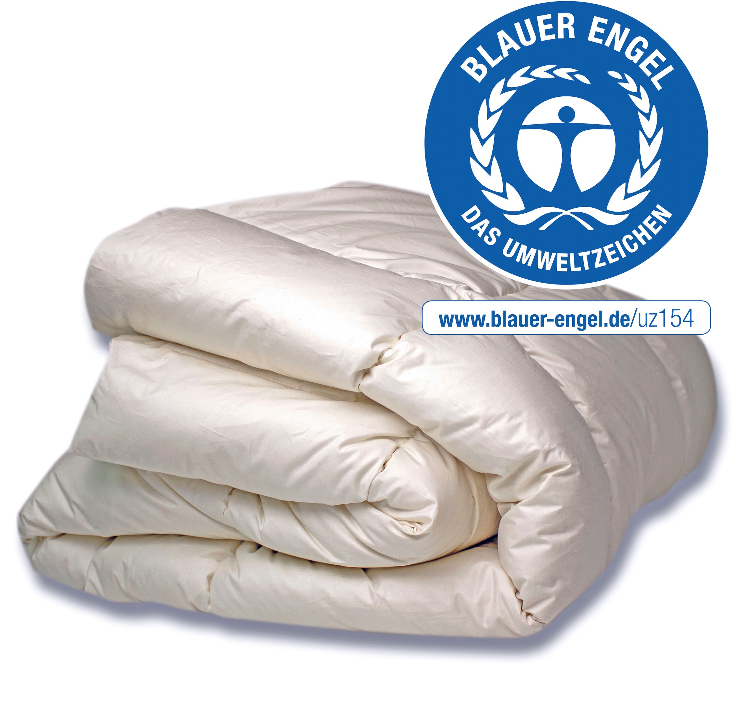 billerbeck Daunenbettdecke »E14 Greta, Bettdecke in 135x200 cm, 155x220 cm, Sommer, Winter« normal Füllung 90% Entendaune, 10% Entenfeder 1 Stk. tlg. Die Daunendecke mit dem blauen Engel