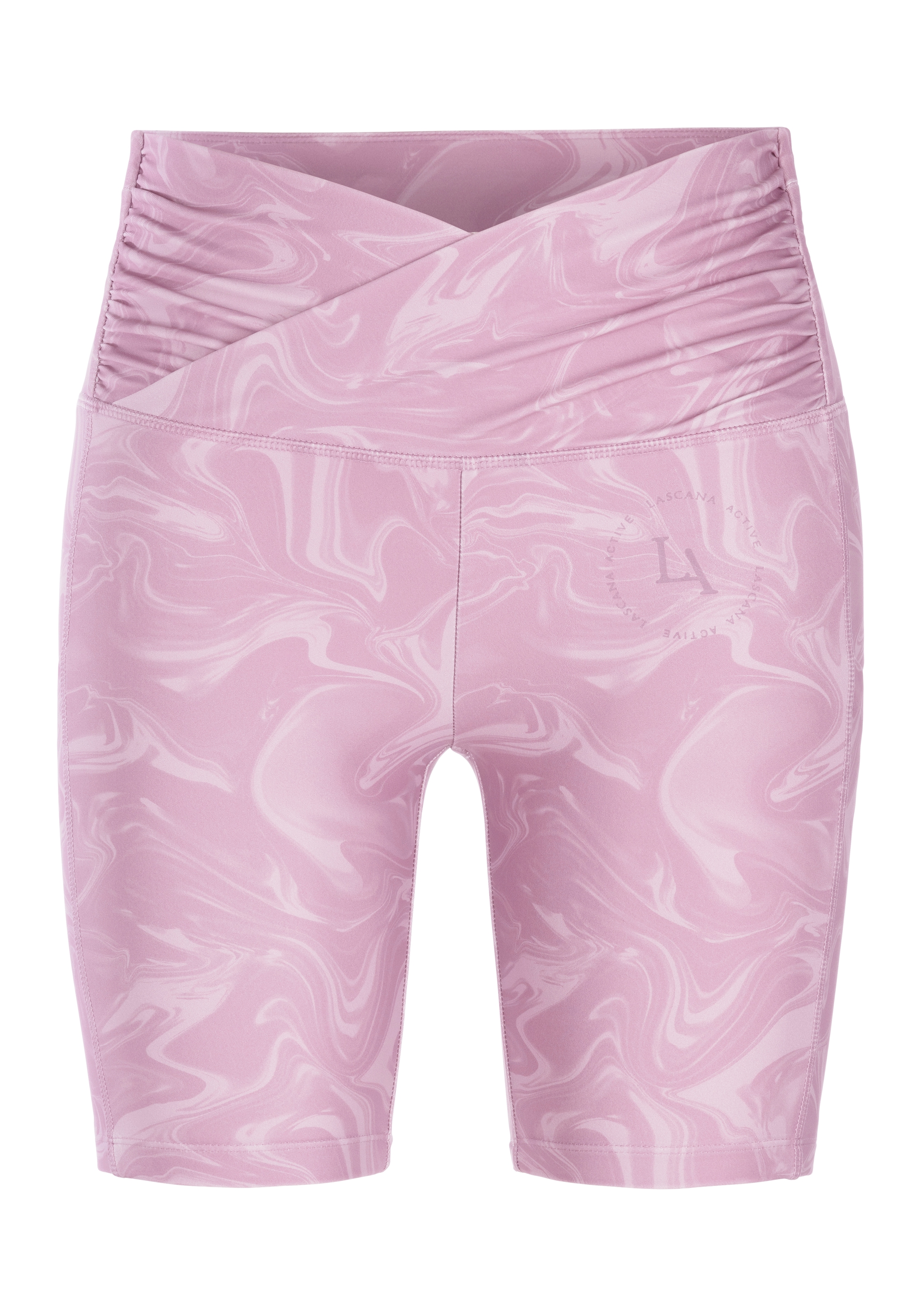 LASCANA ACTIVE Funktionshose, Sporthose mit Allover-Print und kleiner Reißverschlusstasche