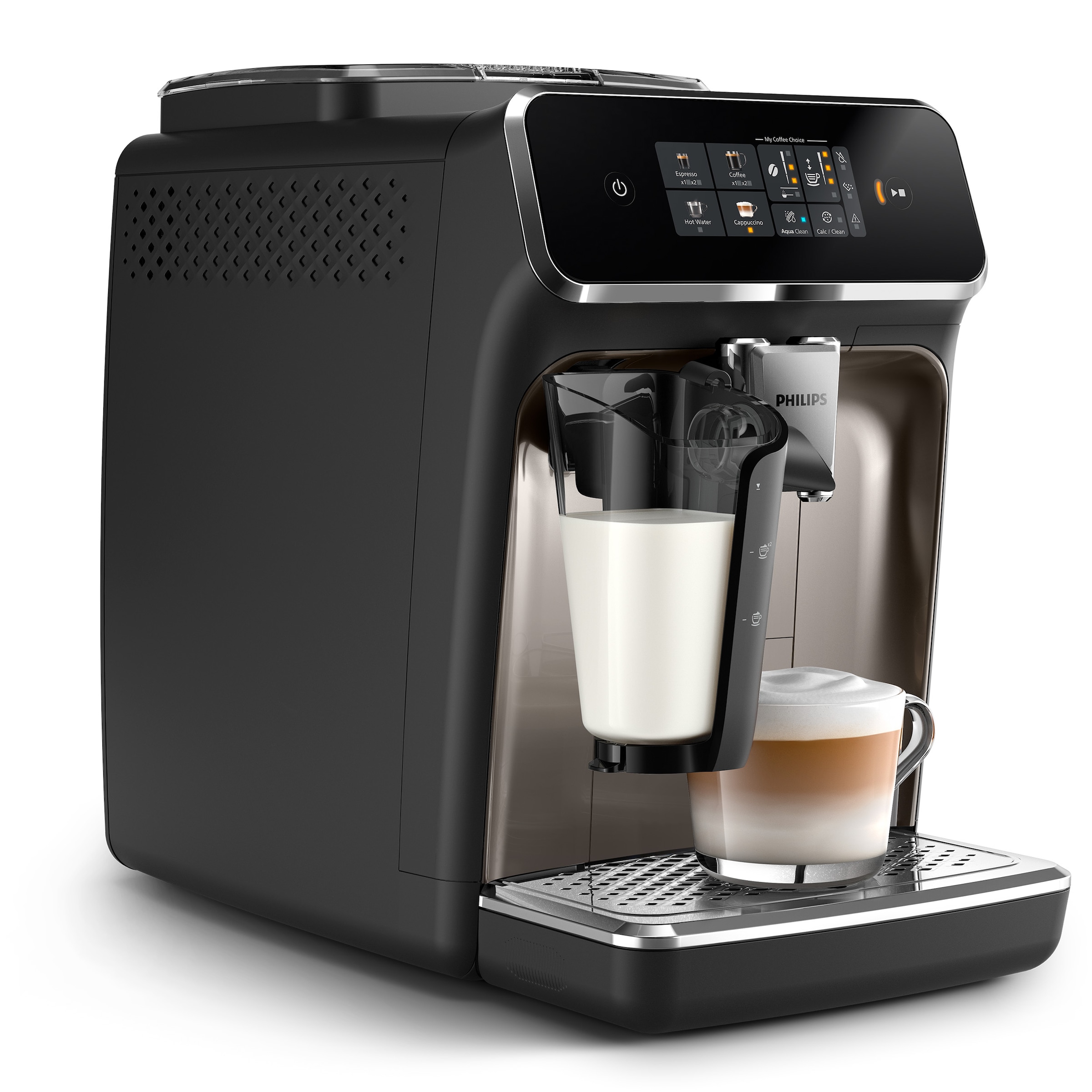 Philips Kaffeevollautomat »EP2336/40 2300 Series«, 4 Kaffeespezialitäten, mit LatteGo-Milchsystem, Schwarz verchromt
