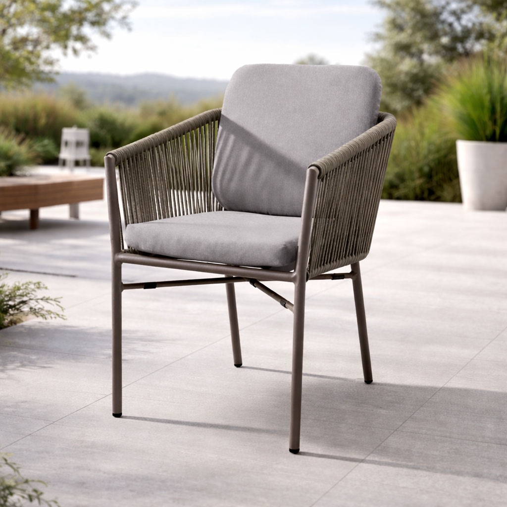 Destiny Gartensessel »LUCCA« Set, 2 Stk. tlg. Aluminium, Olefin-Rope, inkl. Auflagen, stapelbar