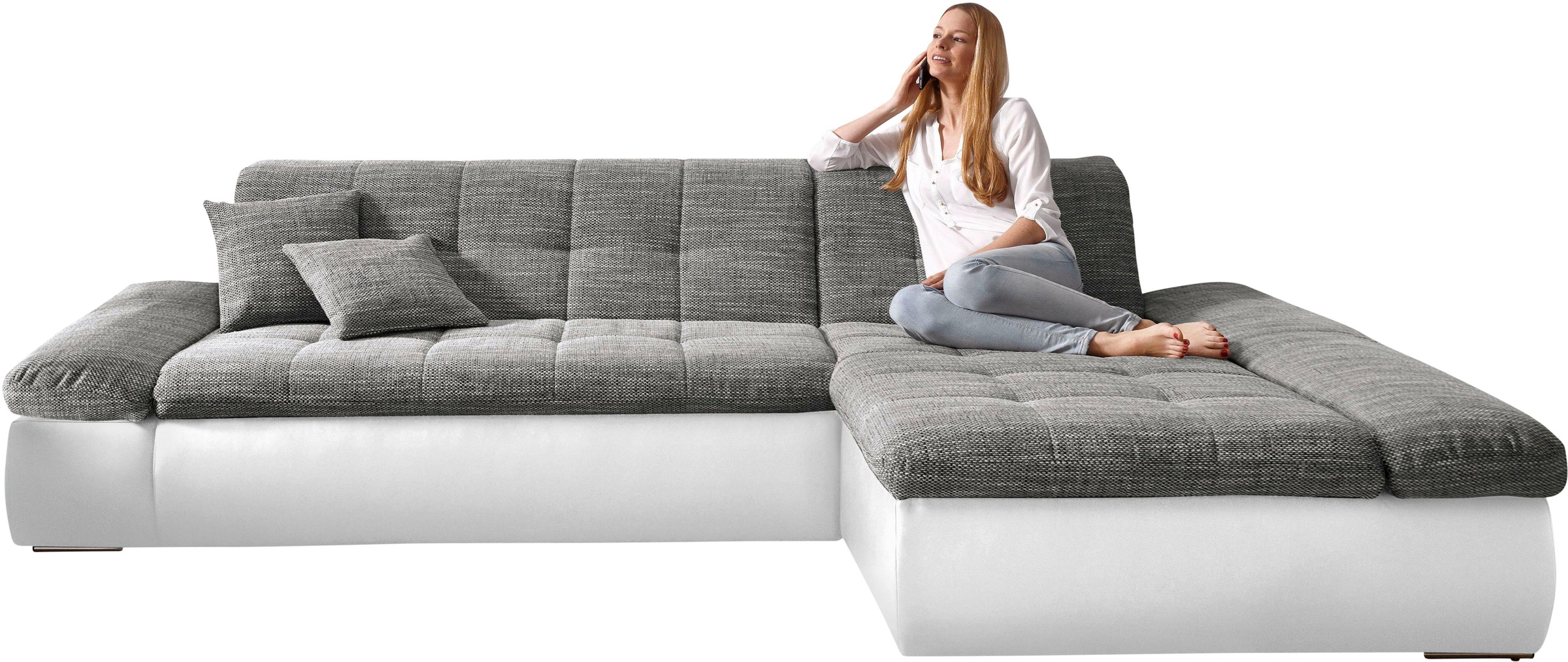 DOMO collection Ecksofa »Moric, L-Form, XXL-Sofa - Breite 300cm«, wahlweise günstig online kaufen