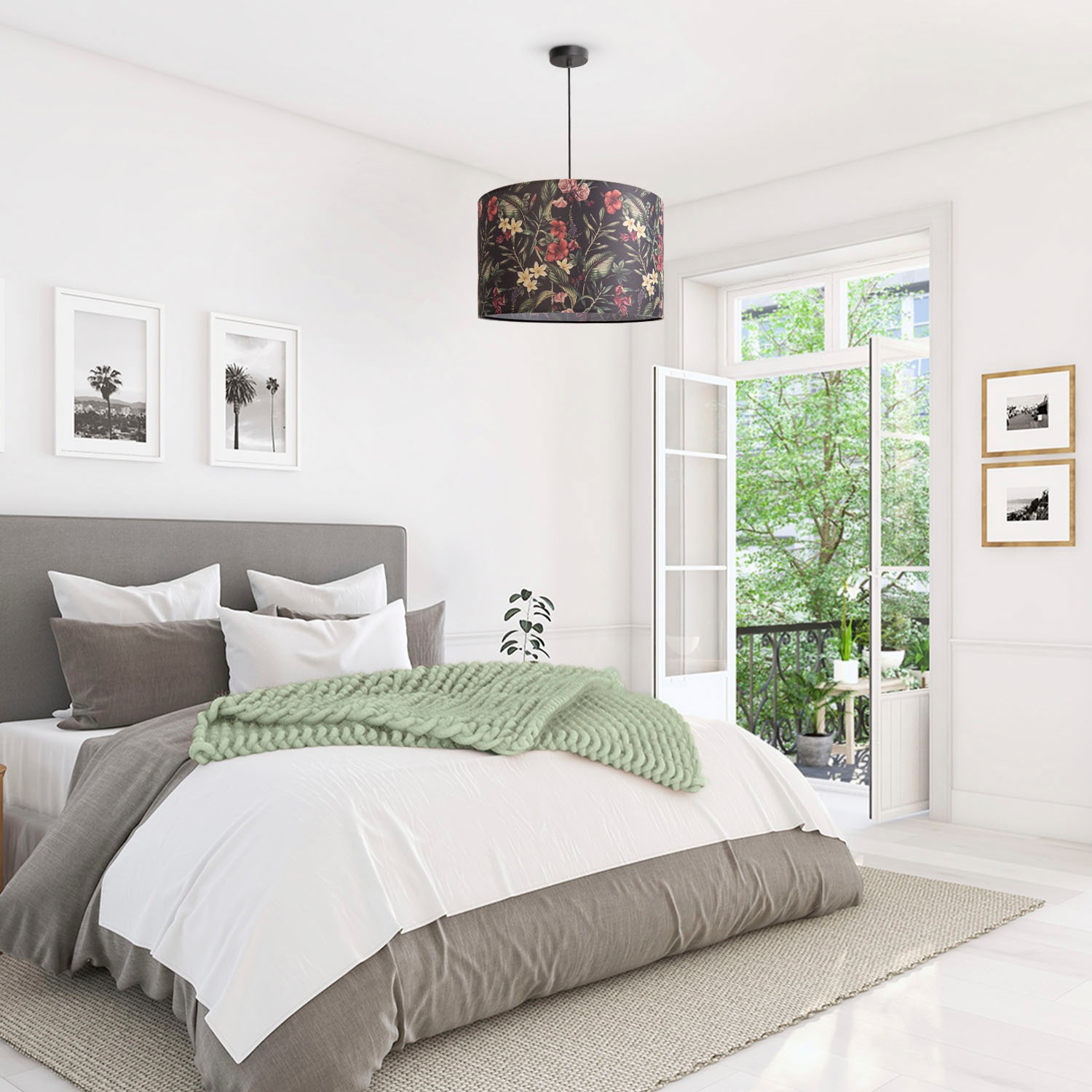 Paco Home Pendelleuchte »Hugo Flower«, Leuchtmittel E27   ohne Leuchtmittel günstig online kaufen
