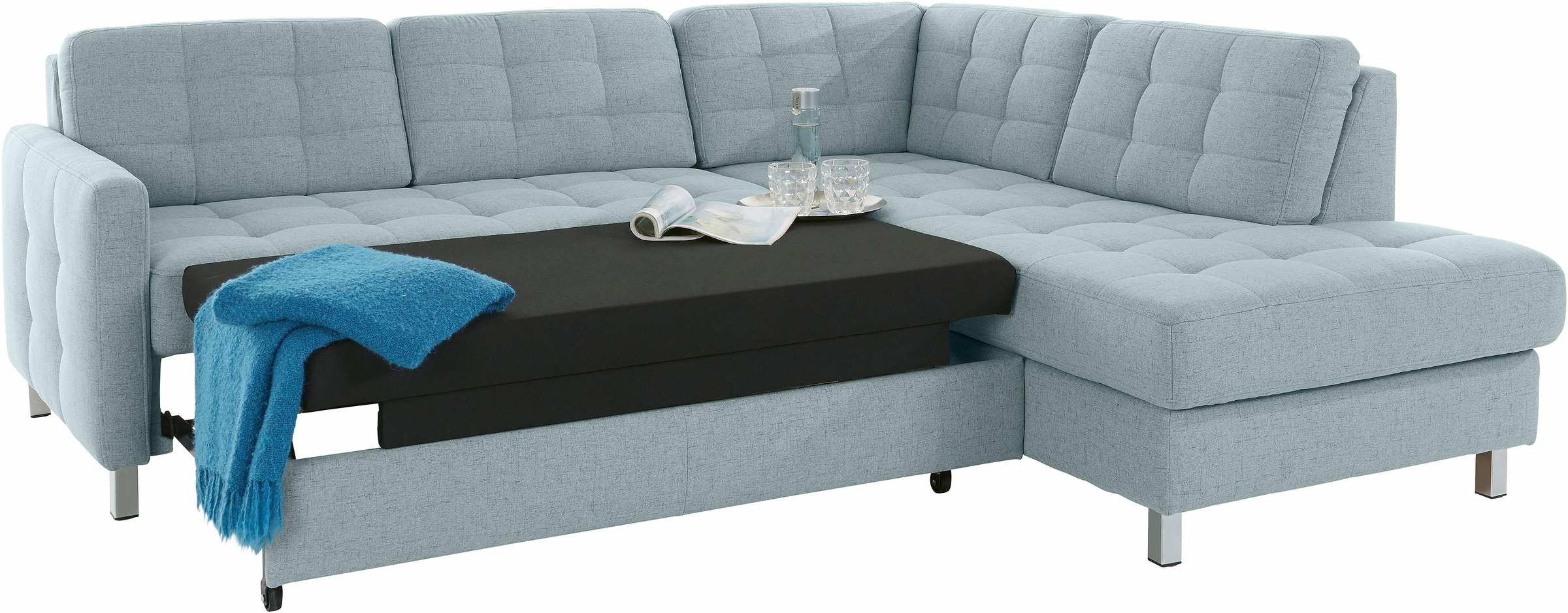 sit&more Ecksofa »Picasso L-Form«, wahlweise mit Bettfunktion und Bettkasten