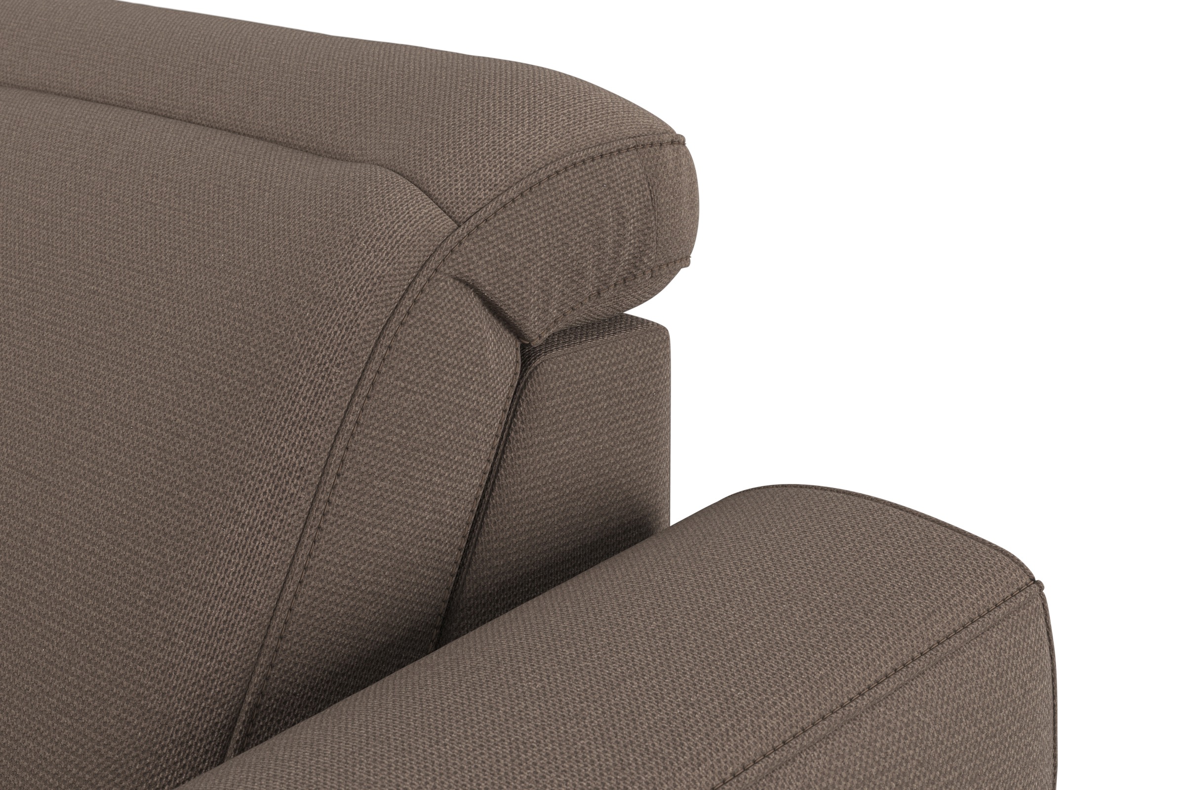 sit&more Ecksofa »Dundee L-Form«, mit Federkern und Massivholzfüßen, wahlweise mit Kopfteilverstellung