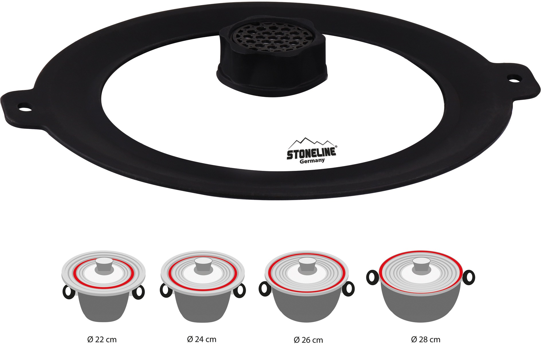 STONELINE Universaldeckel »Smell Well« für Ø 22/24/26/28 cm, inkl. Smell We günstig online kaufen