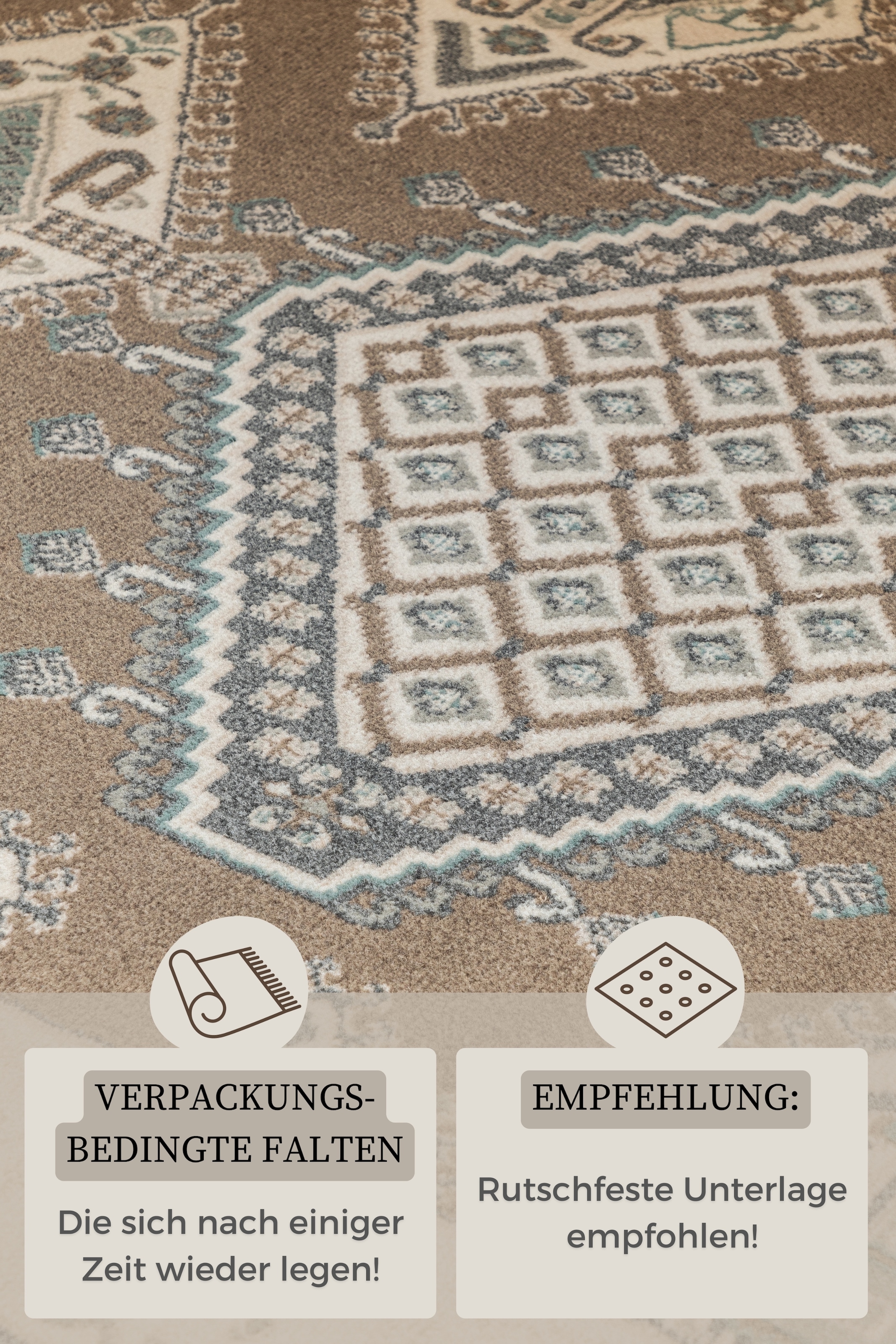 HANSE Home Teppich »Lakan«, rechteckig, 8 mm Höhe, Orient Optik, strapazierfähig, pflegeleicht, robust