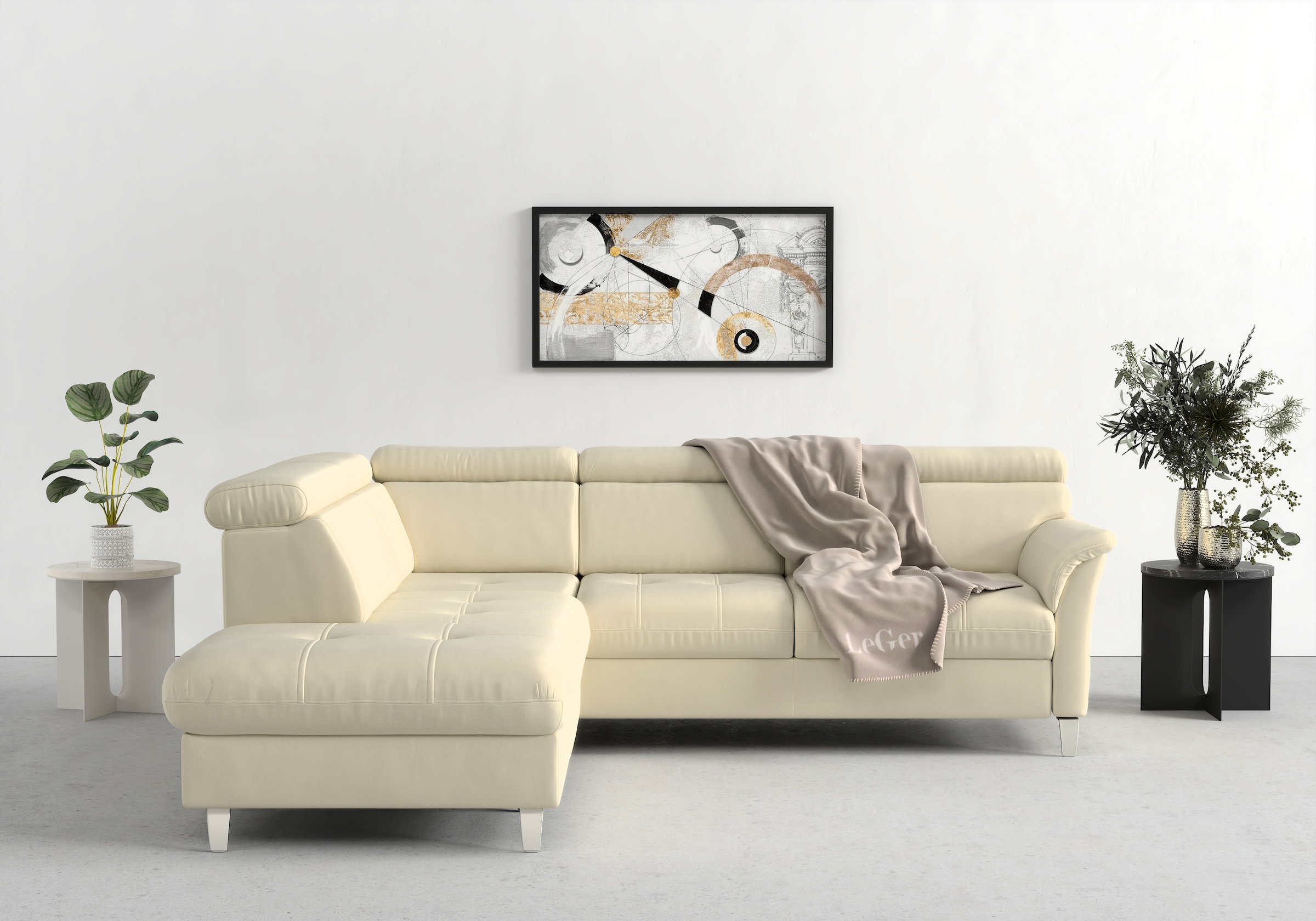 sit&more Ecksofa »Marano L-Form«, inklusive Kopfteilverstellung, wahlweise günstig online kaufen