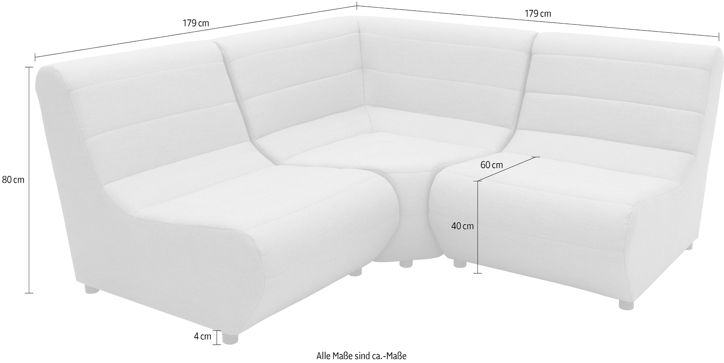DOMO collection Ecksofa »Soleil, pflegeleichter und wetterfester Bezug«, Outdoor, besonderes Design und Formgebung, individuell erweiterbar