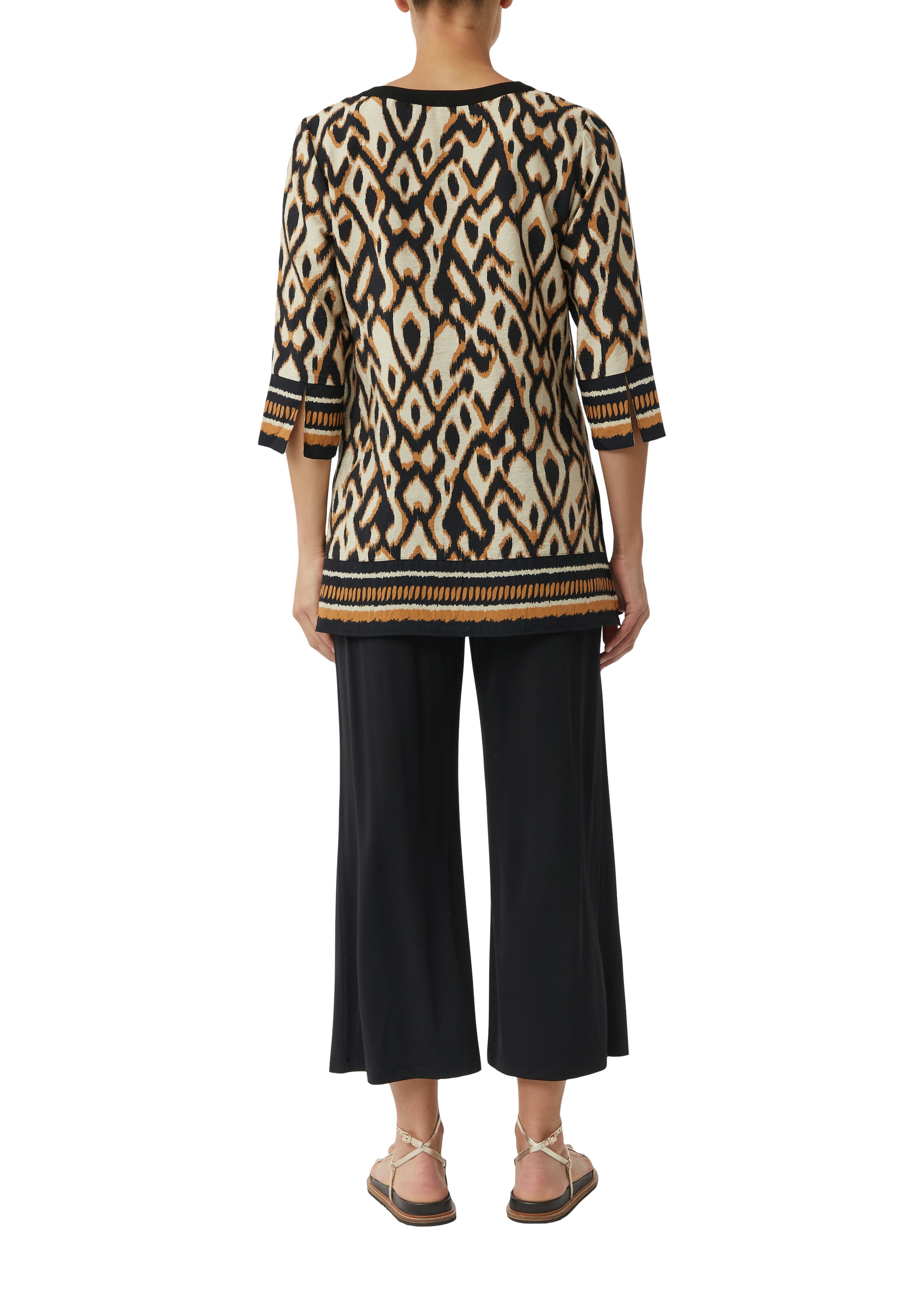 Comma Klassische Bluse, mit All-Over Print
