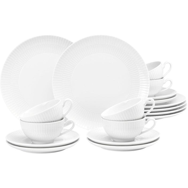 SELTMANN WEIDEN Teeservice »Geschirr-Set, 18 Teile, Amina, groß« Tassen, Untertassen, Teller, Made in Germany, 18 Teile, für 6 Personen weiß