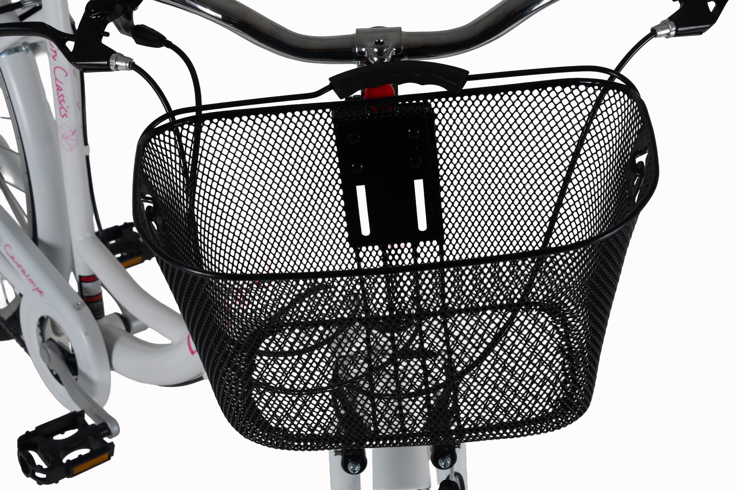Dacapo Cityrad »DaCapo Citybike 28'' Cantaloupe weiß-pink mit Korb« 6 Gang Shimano Tourney Schaltwerk Kettenschaltung
