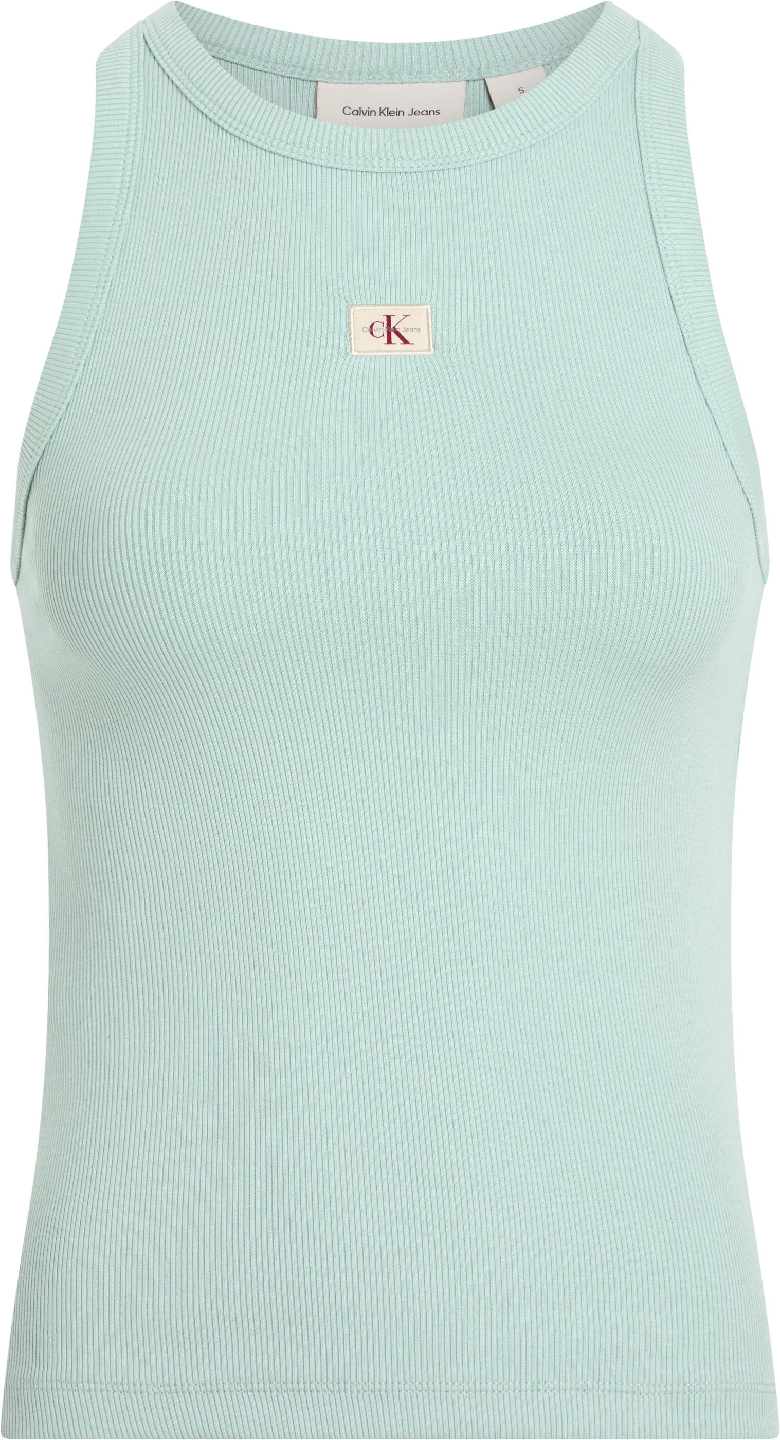 Calvin Klein Jeans Tanktop »WOVEN LABEL RIB TANK TOP«, mit Logo