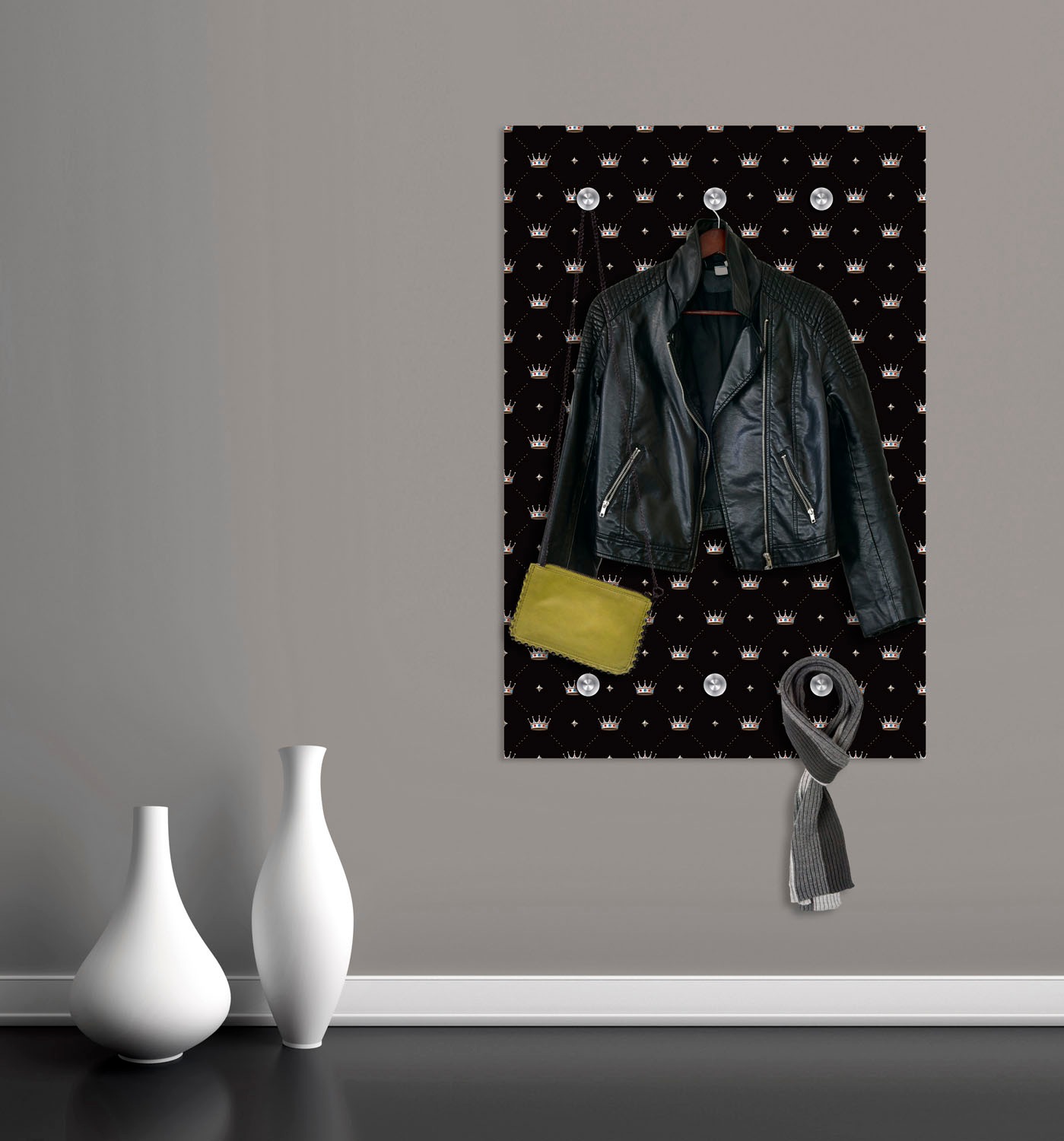 queence Garderobenleiste »Marlik«, Wanddeko, Wandgarderobe, Marmor günstig online kaufen