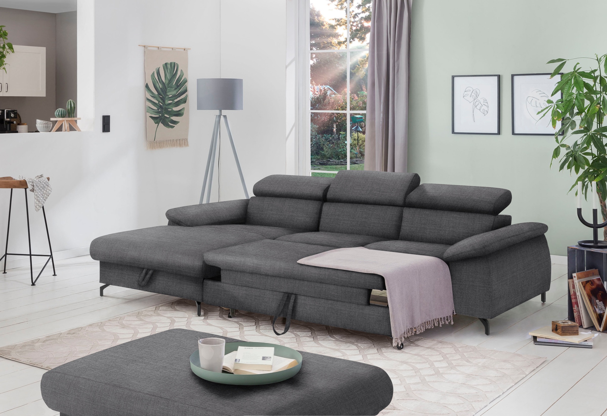 COTTA Ecksofa »Kitty L-Form«, inkl. Kopfteilverstellung, optional mit Bettfunktion u. Bettkasten