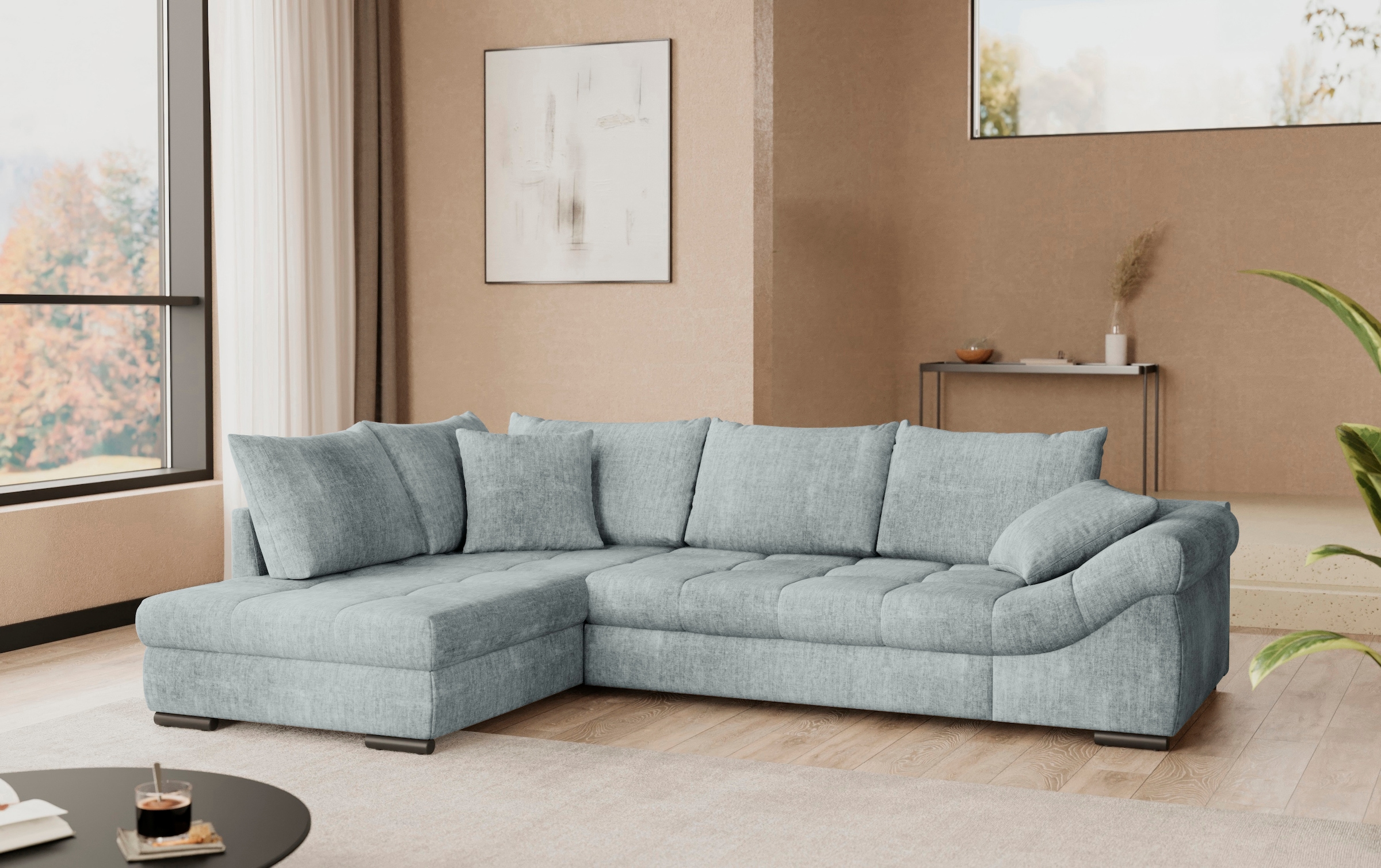 Mr. Couch Ecksofa »Allegro DuraFlex, L-Form«, Hochschläfer-Bettauszug, Kaltschaumpolsterung, bis 140 kg belastbar