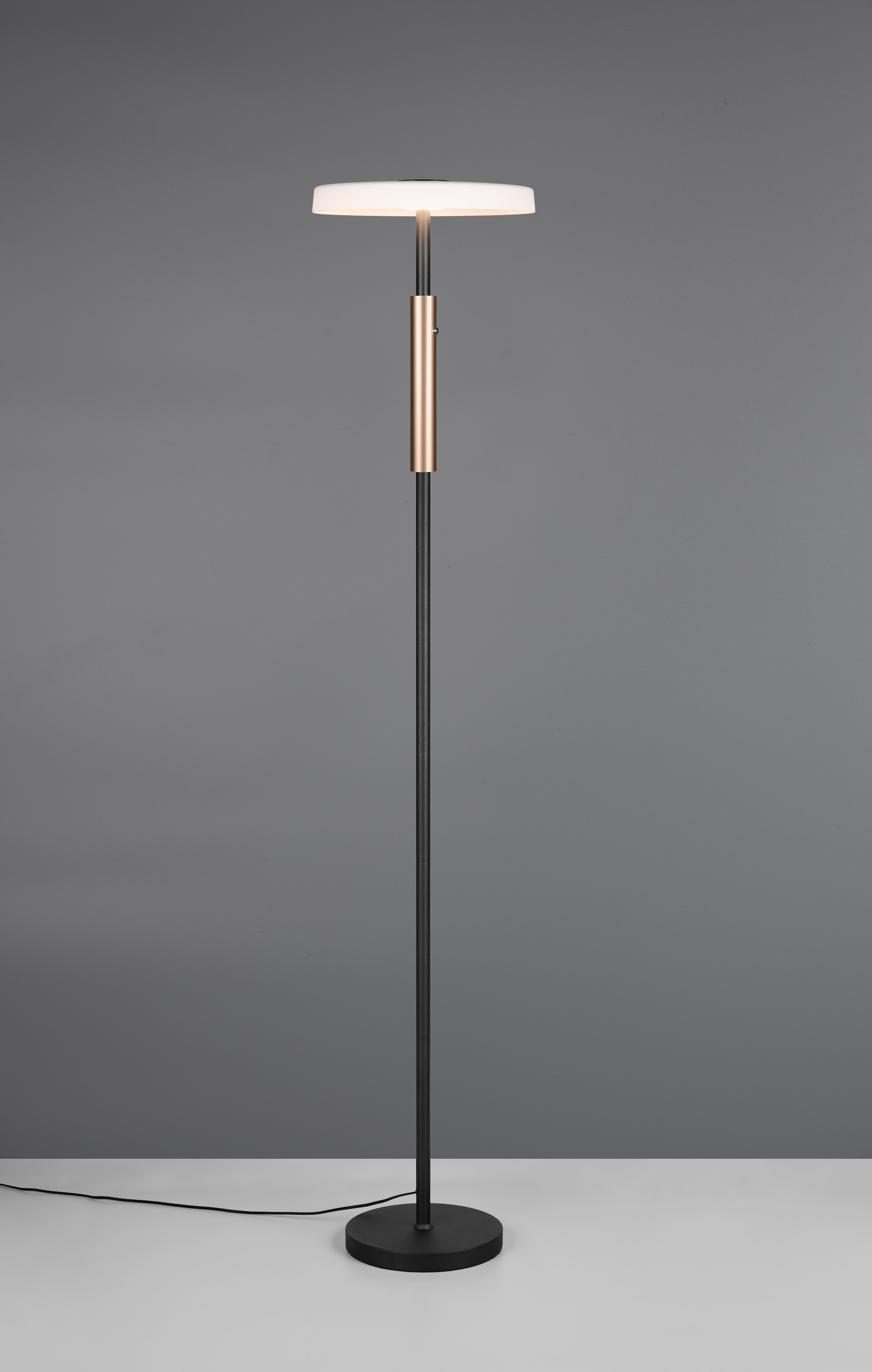 TRIO Leuchten LED Stehlampe »CELESTE, LED Stehleuchte mit 4-Stufen Touchdimmer 15W warmweiß 3000K«, 1 flammig, Leuchtmittel LED-Board | LED fest integriert, 1750 Lumen Höhe 160cm, Stehlampe mit Glasschirm Ø 33cm, Memoryfunktion