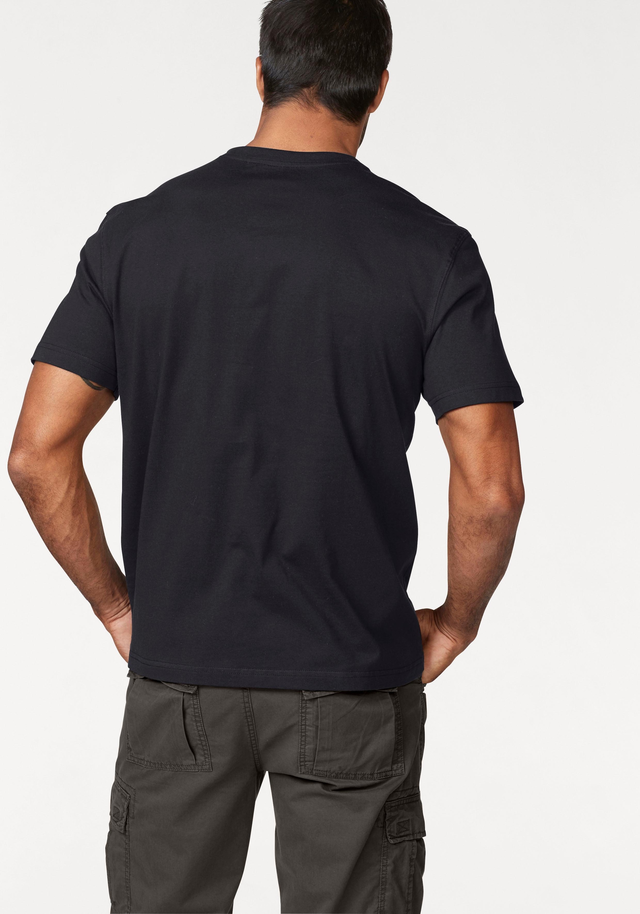 Man's World T-Shirt, Kurzarm, Regular Fit, mit Print, Rundhals, im Used-Look