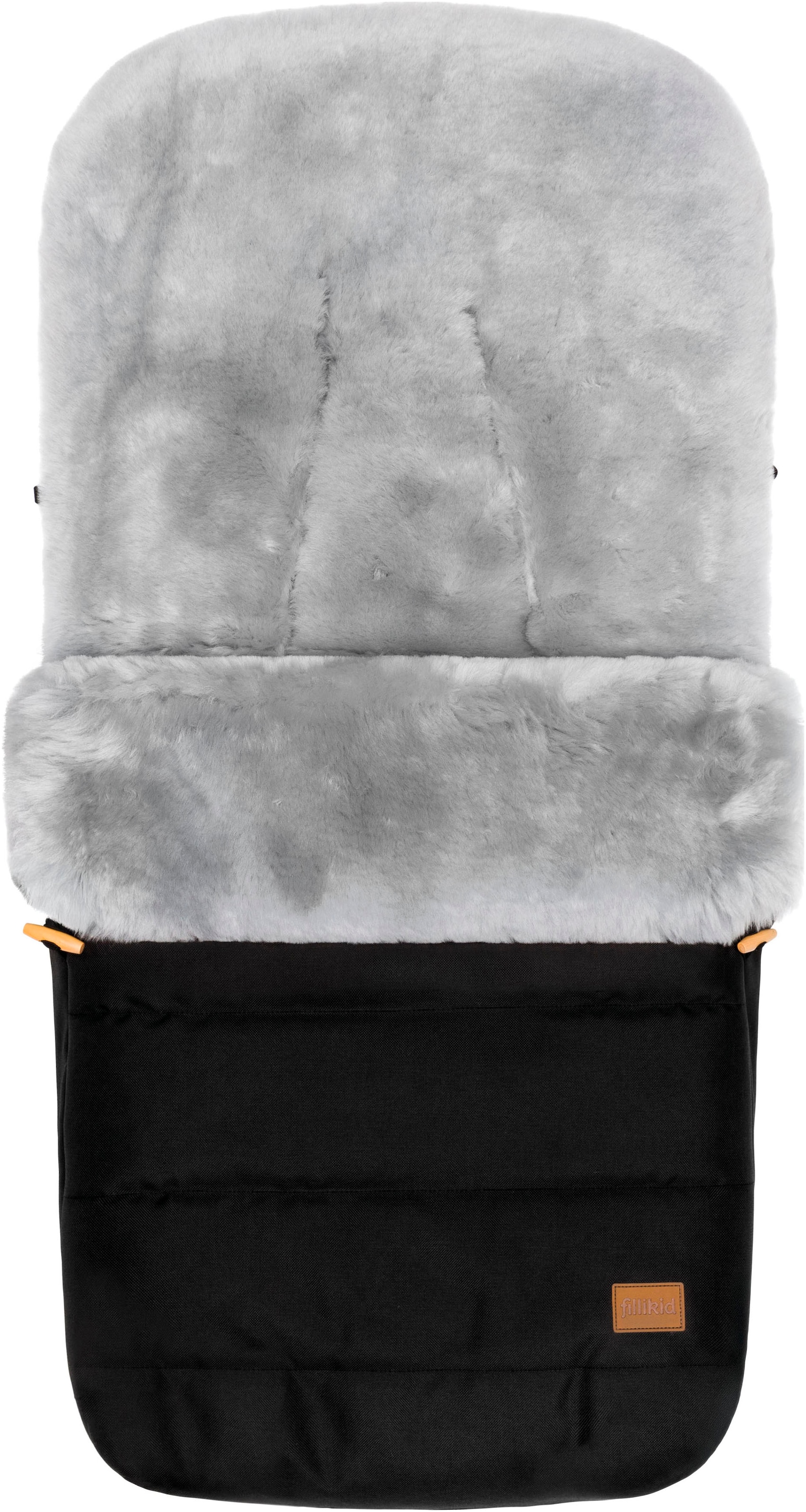 FILLIKID Fußsack »Bernina Alpina, schwarz, Lammfell grau, Winterfußsack« schwarz/grau