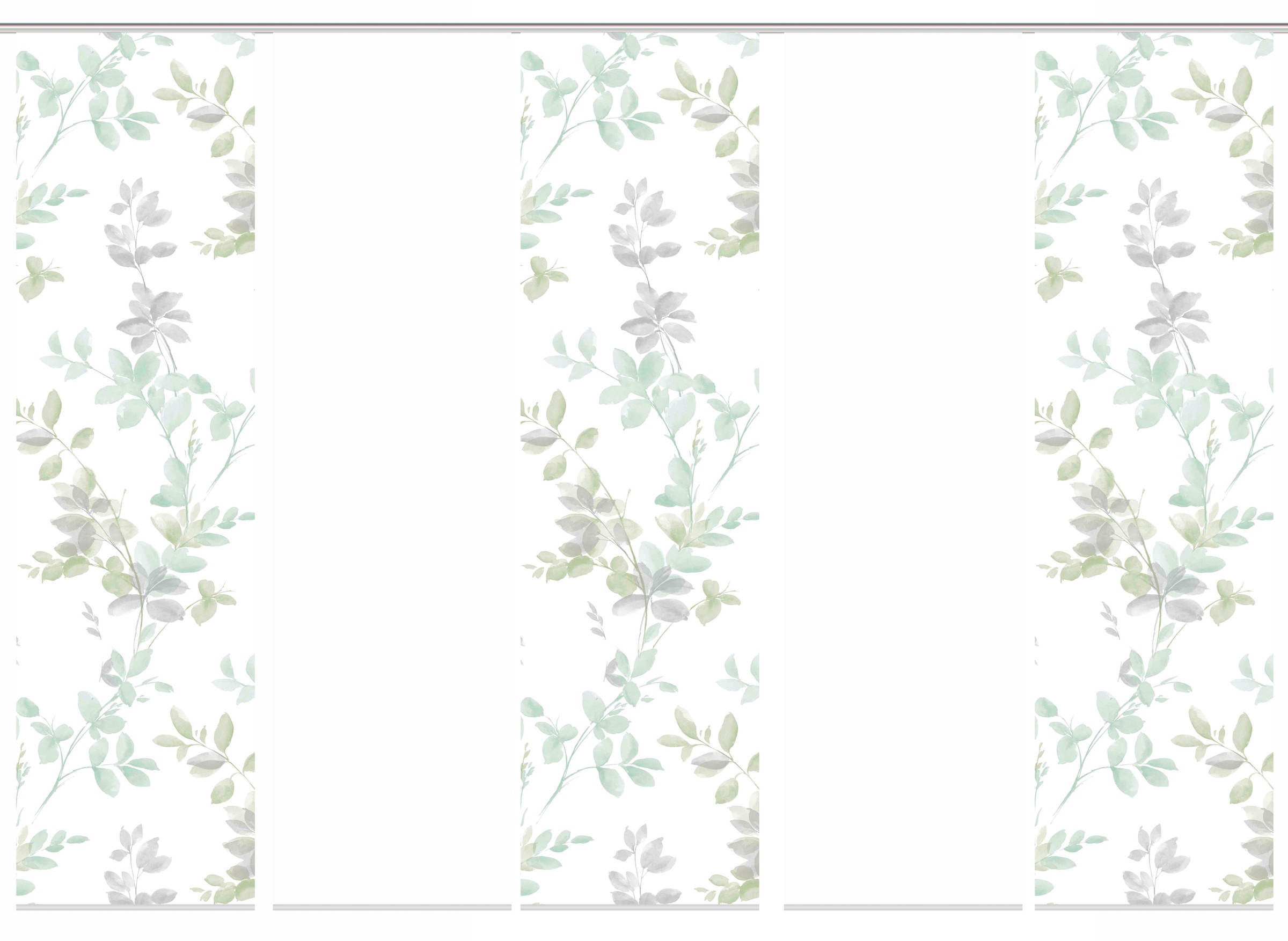 HOME WOHNIDEEN Schiebegardine »5er SET«, (5 St.), Schiebevorhang Digidruck 5er Set AYLA