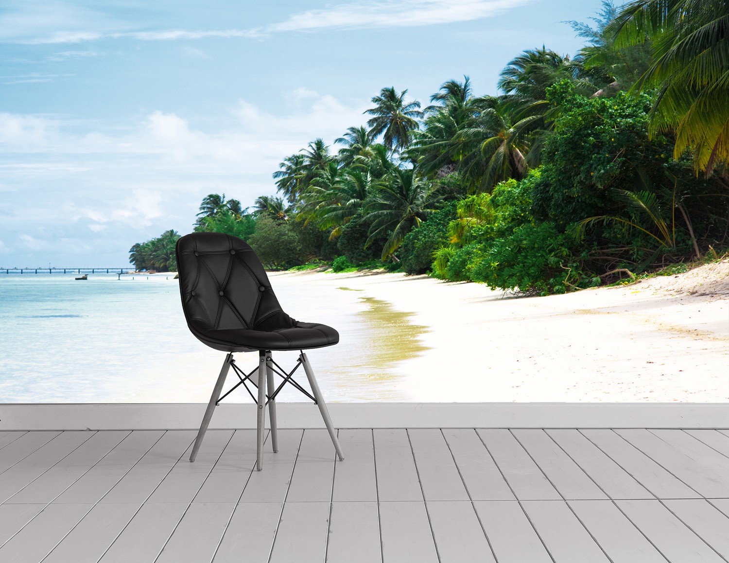 queence Fototapete »Sandstrand« Meer   Motiv   Strand   bedruckt   natürlic günstig online kaufen