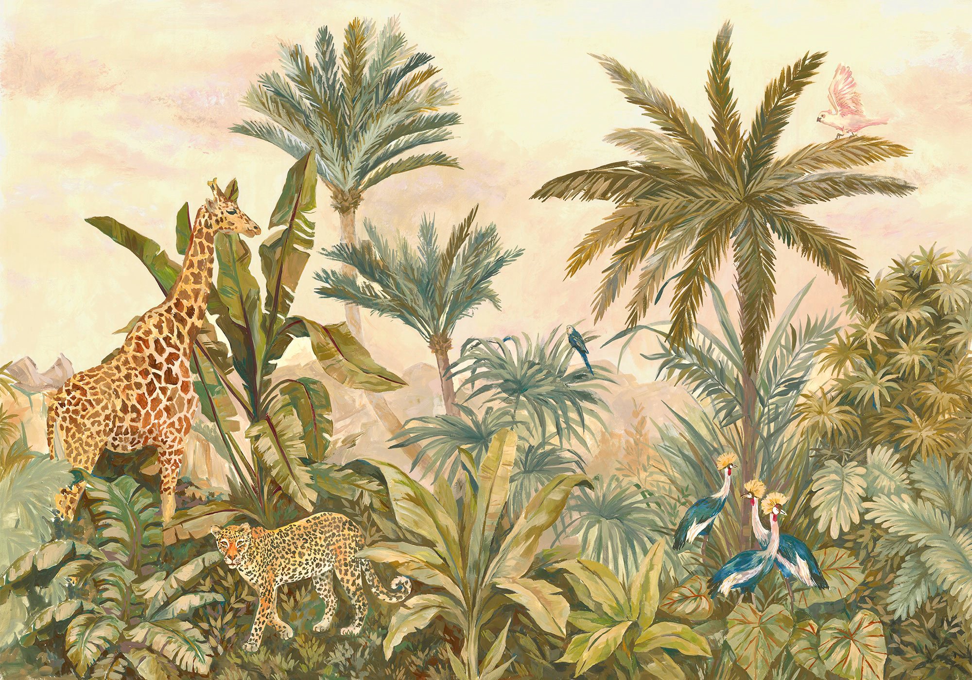 Komar Vliestapete »Tropical Vintage Garden«, 400x280 cm (Breite x Höhe) günstig online kaufen