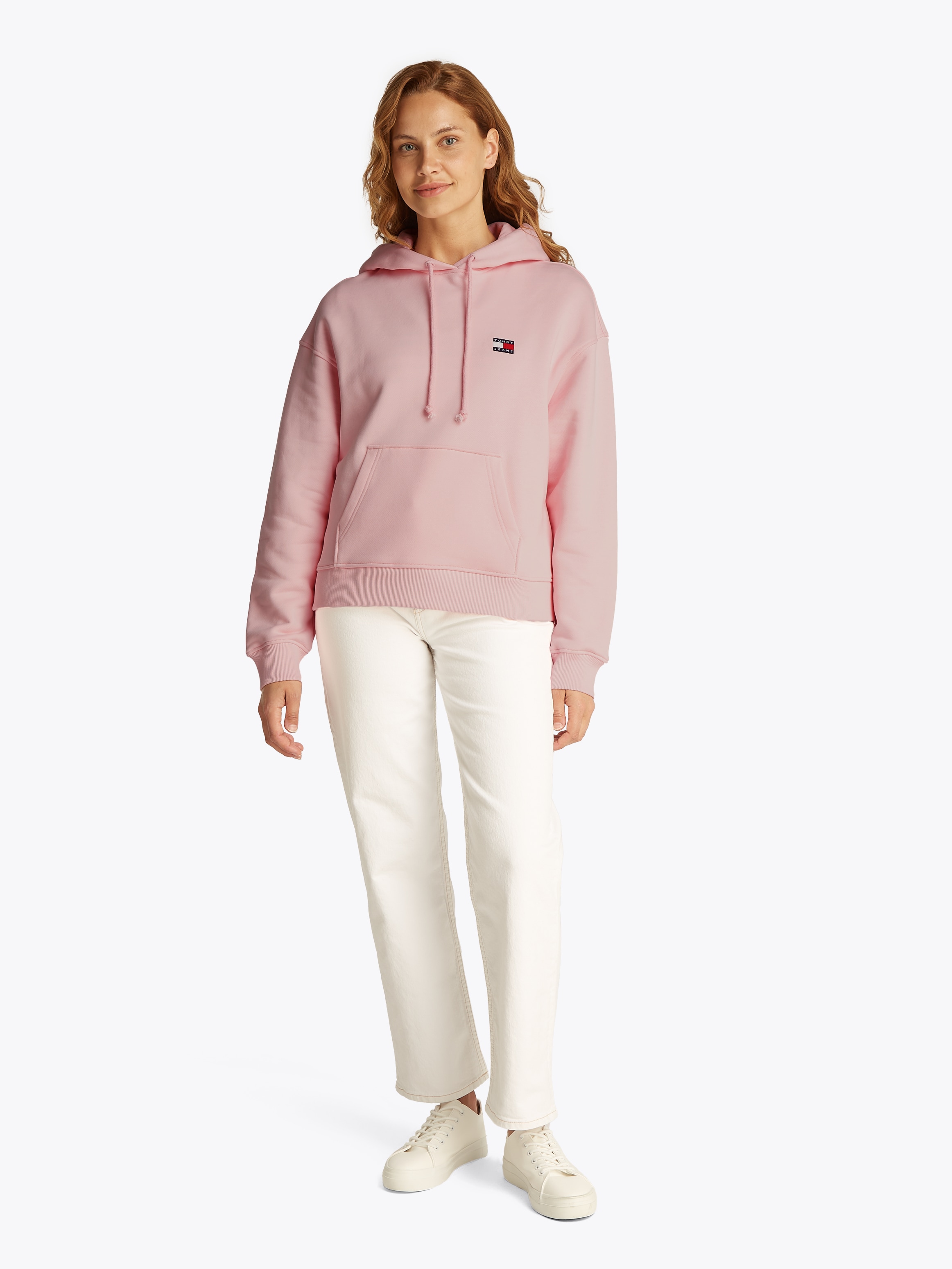 Tommy Jeans Curve Kapuzensweatshirt »TJW BXY BADGE HOODIE EXT«, in Großen Größen, Kapuze, Badge