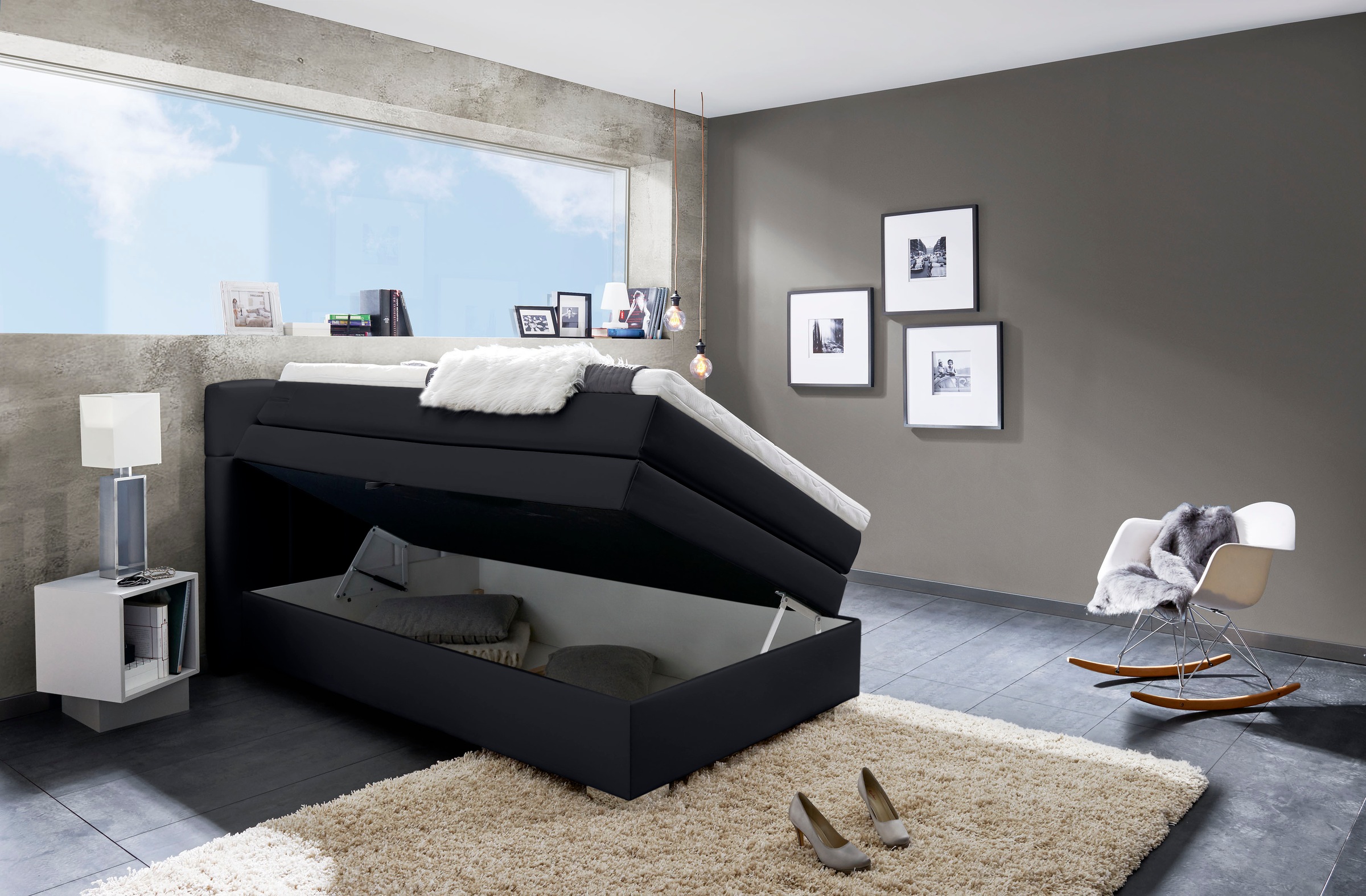 INOSIGN Boxspringbett »Airdrie«, inkl. Bettkasten und Topper