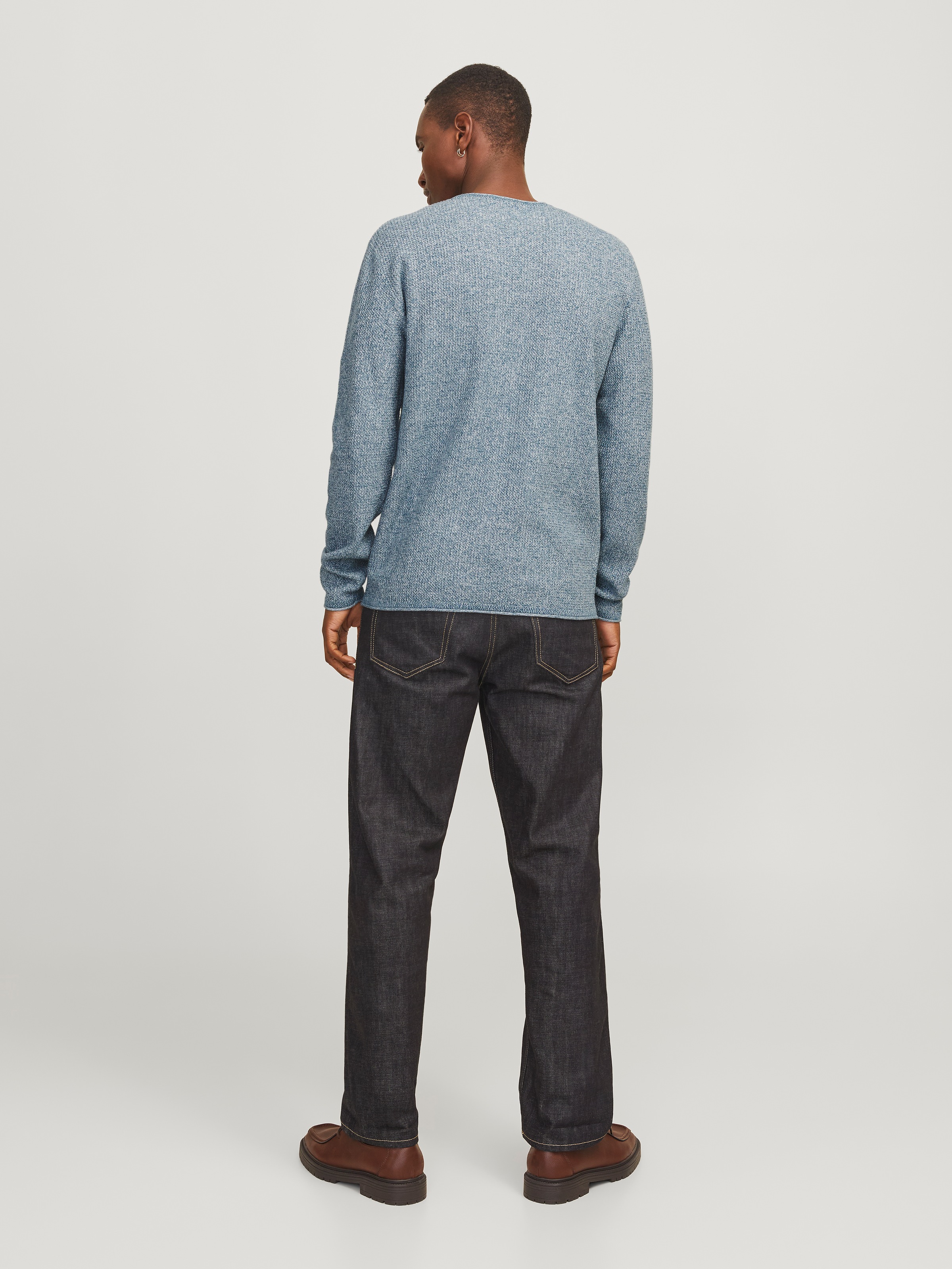 Jack & Jones Rundhalspullover »JJECOOPER KNIT CREW NECK NOOS«, in Strick Optik