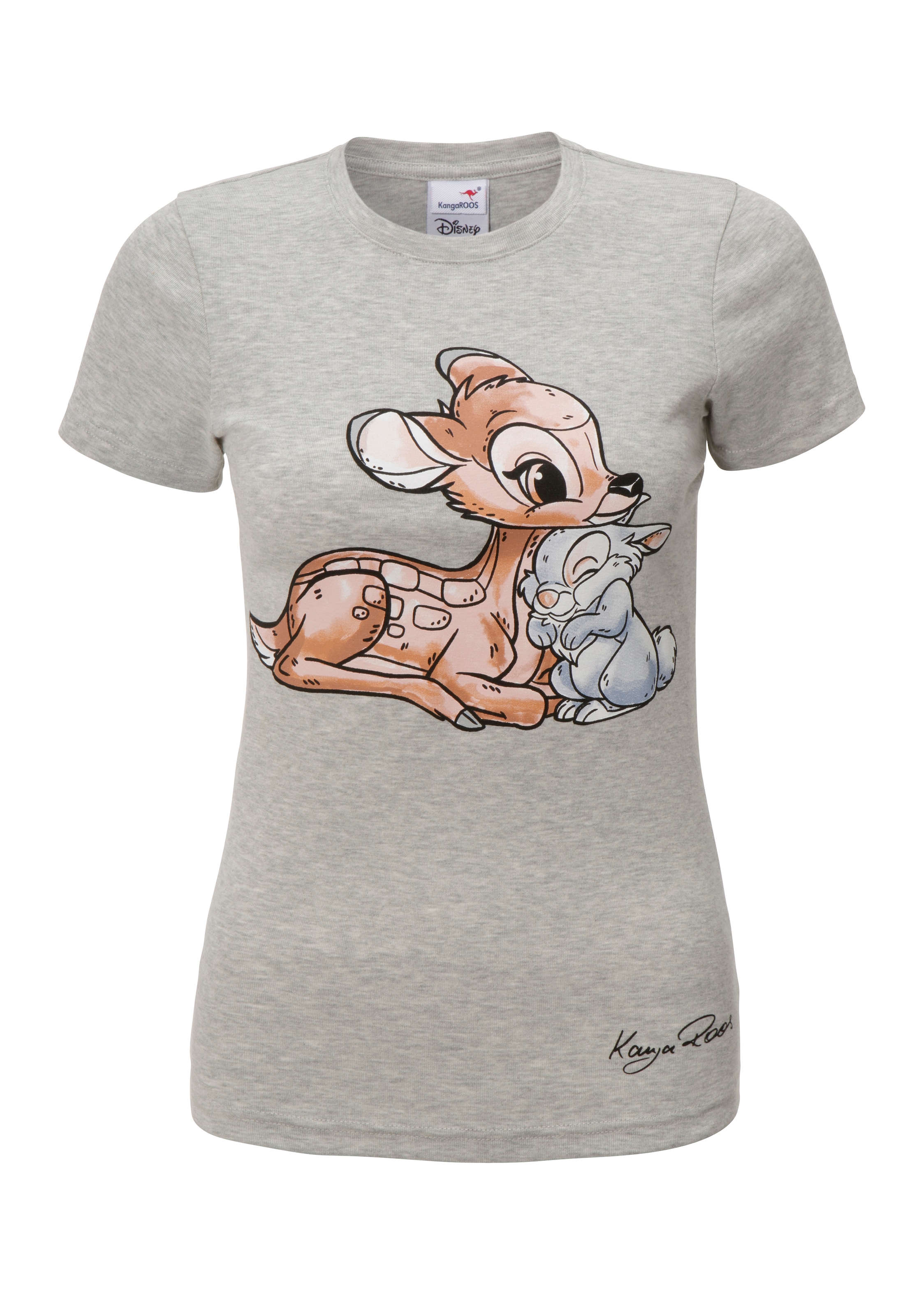 KangaROOS T-Shirt, Kurzarm, sehr figurbetonte Passform, aus Baumwolle