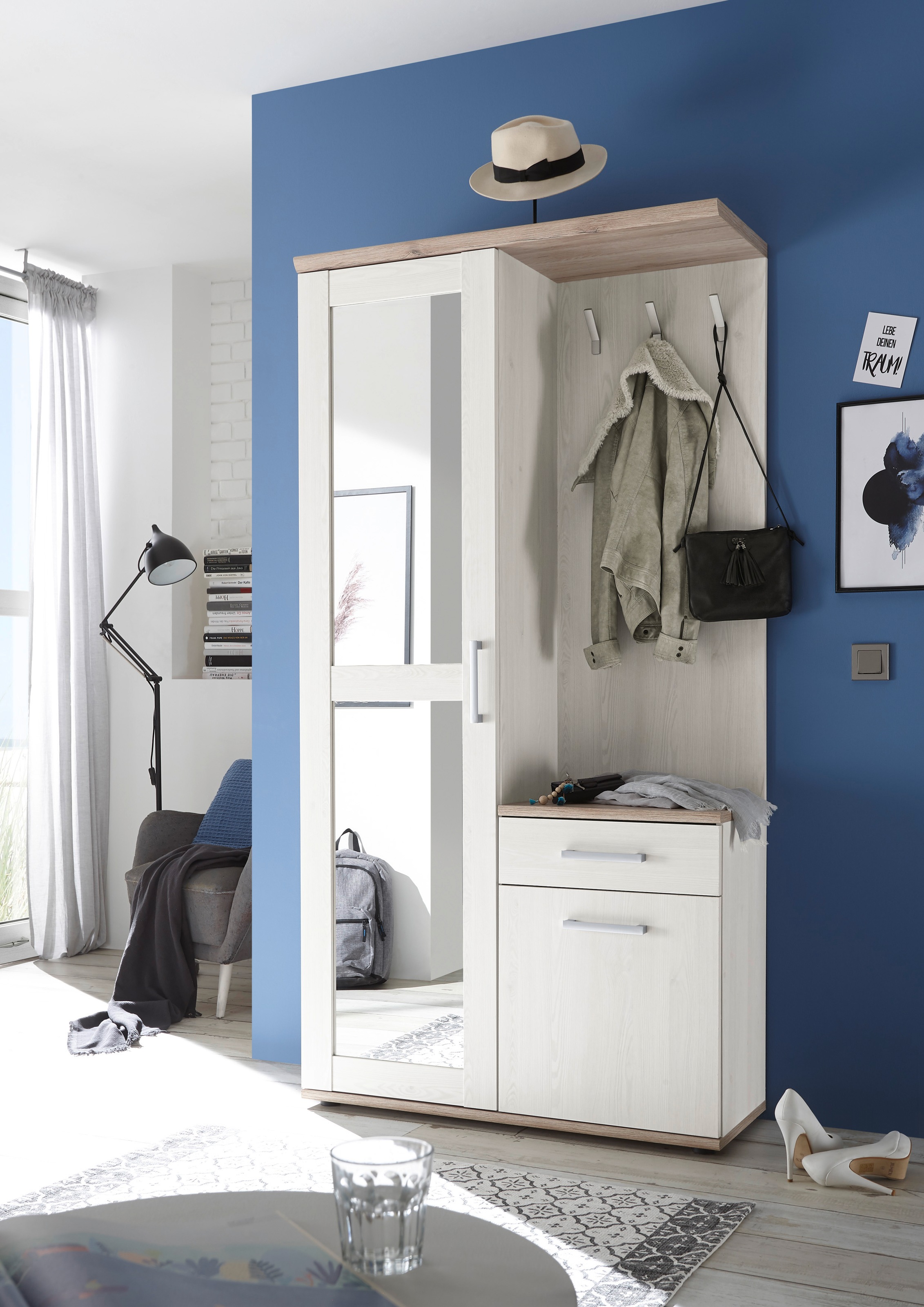 HBZ Kompaktgarderobe »Romance im Landhausstil, BxHxT 50x71x38 cm«, (1 St.), günstig online kaufen