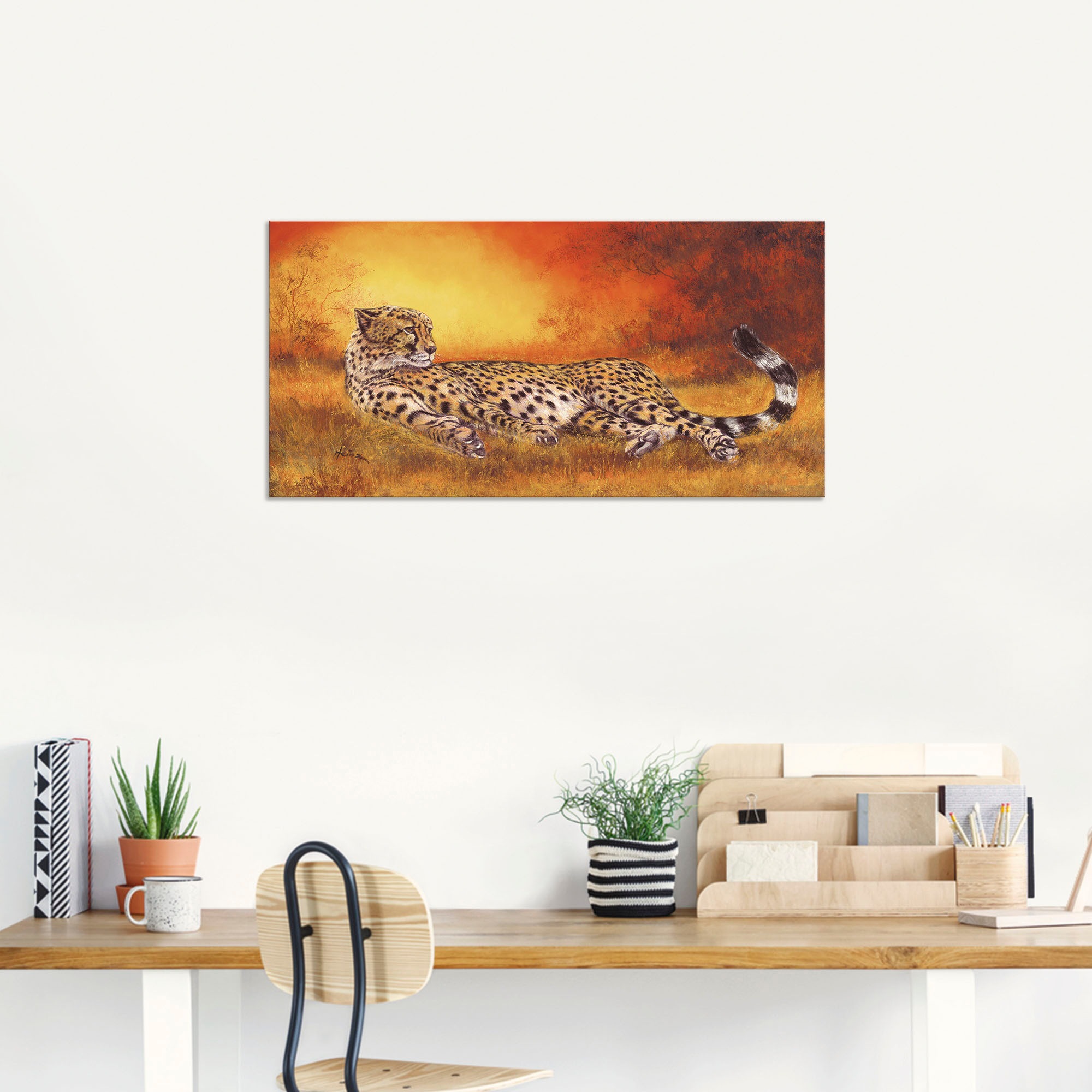 Artland Wandbild »Gepard« Geparden Bilder 1 Stk. tlg. als Alubild, Outdoorb günstig online kaufen