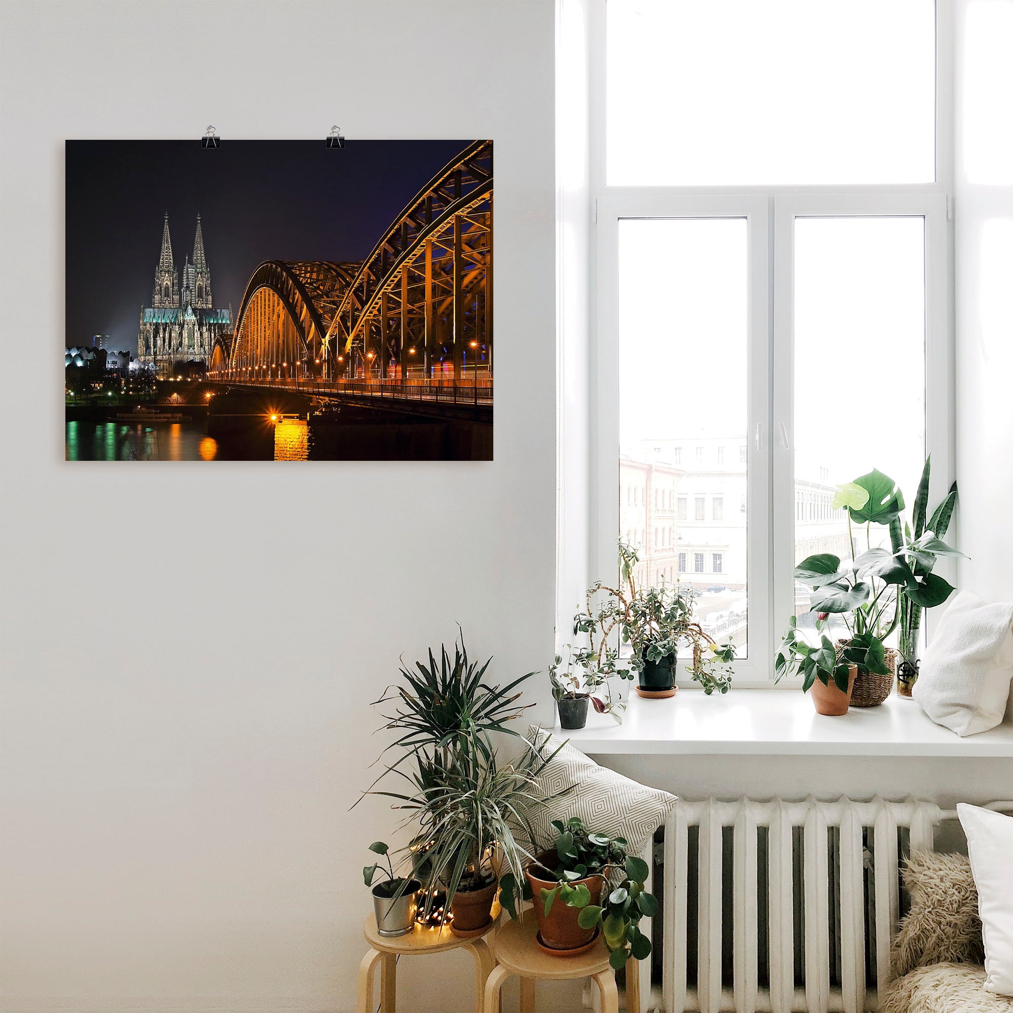 Artland Wandbild »Kölner Dom mit Brücke«, Deutschland, (1 St.)