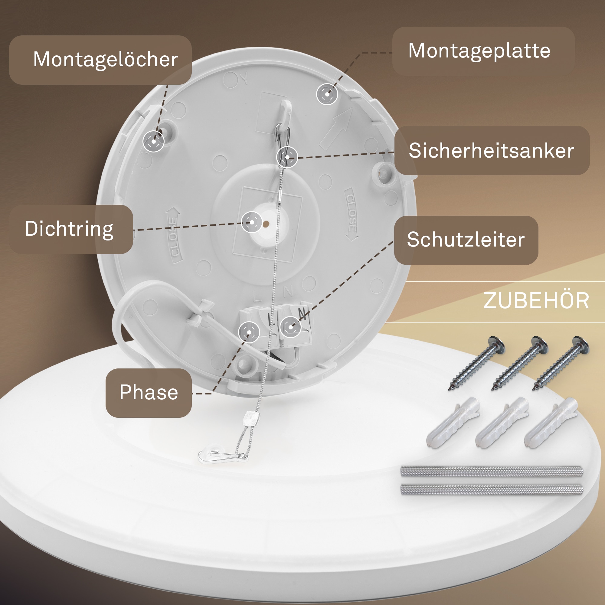 B.K.Licht LED Panel »SHALLOW« LED-Board 1 Stk. Neutralweiß 24x3 cm, Badlampe, Badezimmer, Küche, Wohnzimmer