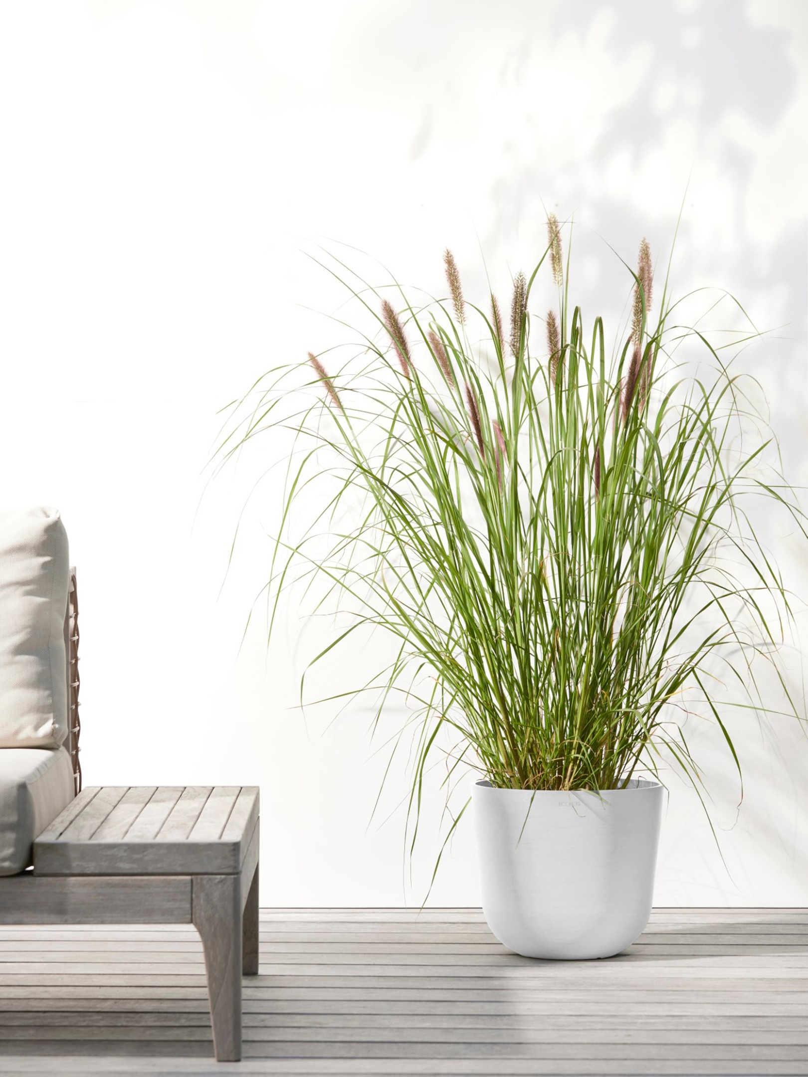 ECOPOTS Blumentopf »Oslo 25 + Wassersystem Weiß«, für innen und außen: frostsicher, bruchsicher und lichtbeständig