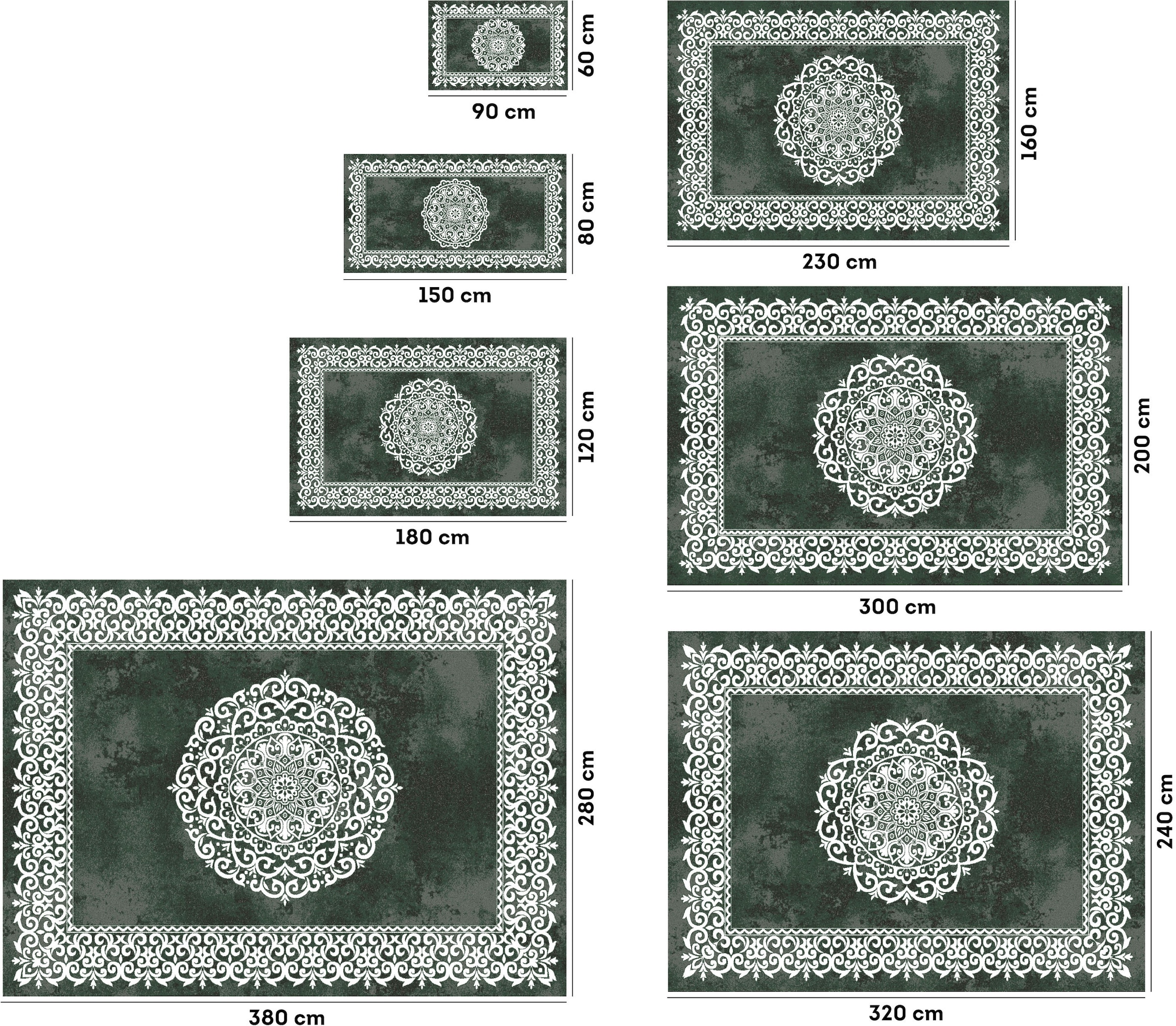 OTTO home Teppich »Dafna« rechteckig 9 mm Höhe Orient-Optik, Vintage Design, Kurzflor, pflegeleicht, dezenter Glanz