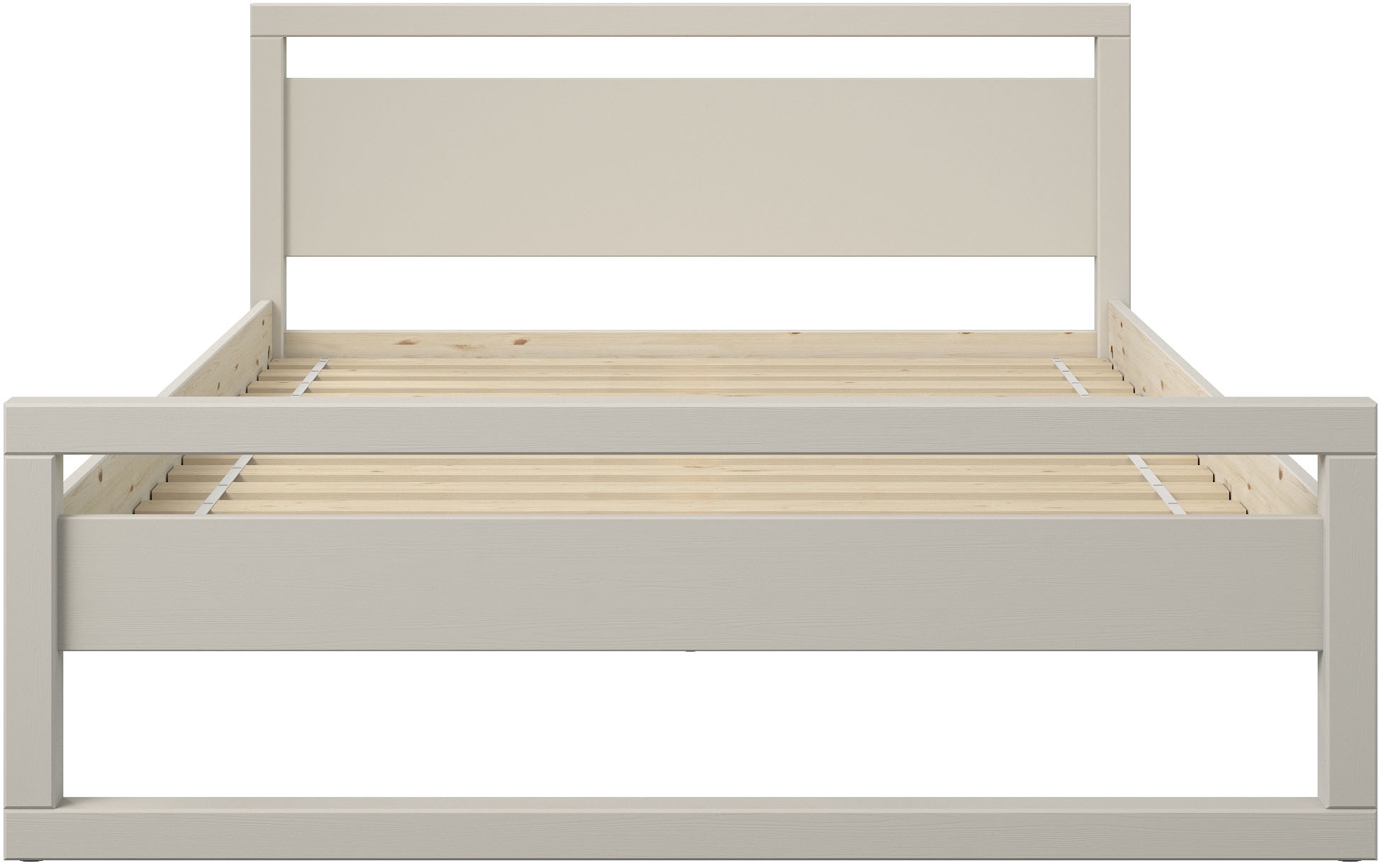 OTTO home Massivholzbett »Wellow , Kaschmir-Beige-Beige, Kiefer, inklusive Lattenrost« Liegefläche 140x200 cm,  nordisch-modern, bis 180 kg belastbar, FSC® & Made in Europe