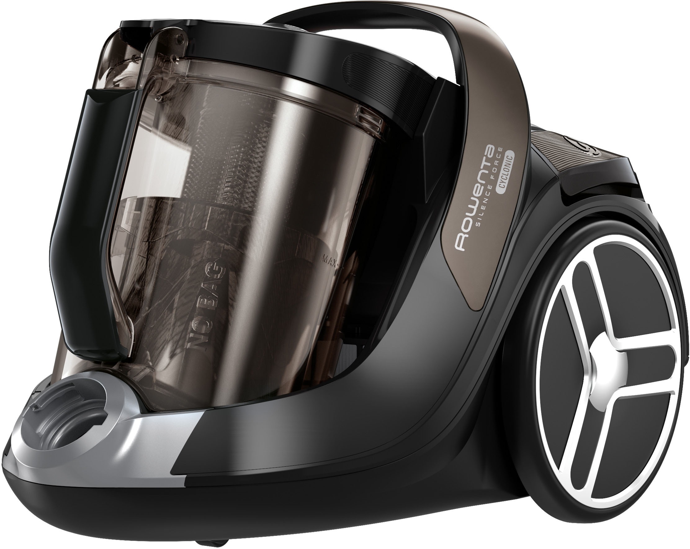 Rowenta Bodenstaubsauger »Silence Force Cyclonic Animal, 2,5 L Kapazität, leise bei 67 dB(A),«, 550 W, beutellos, mit Parkett- und Mini-Turbodüse, langlebiger EffiTech-Motor, RO7260