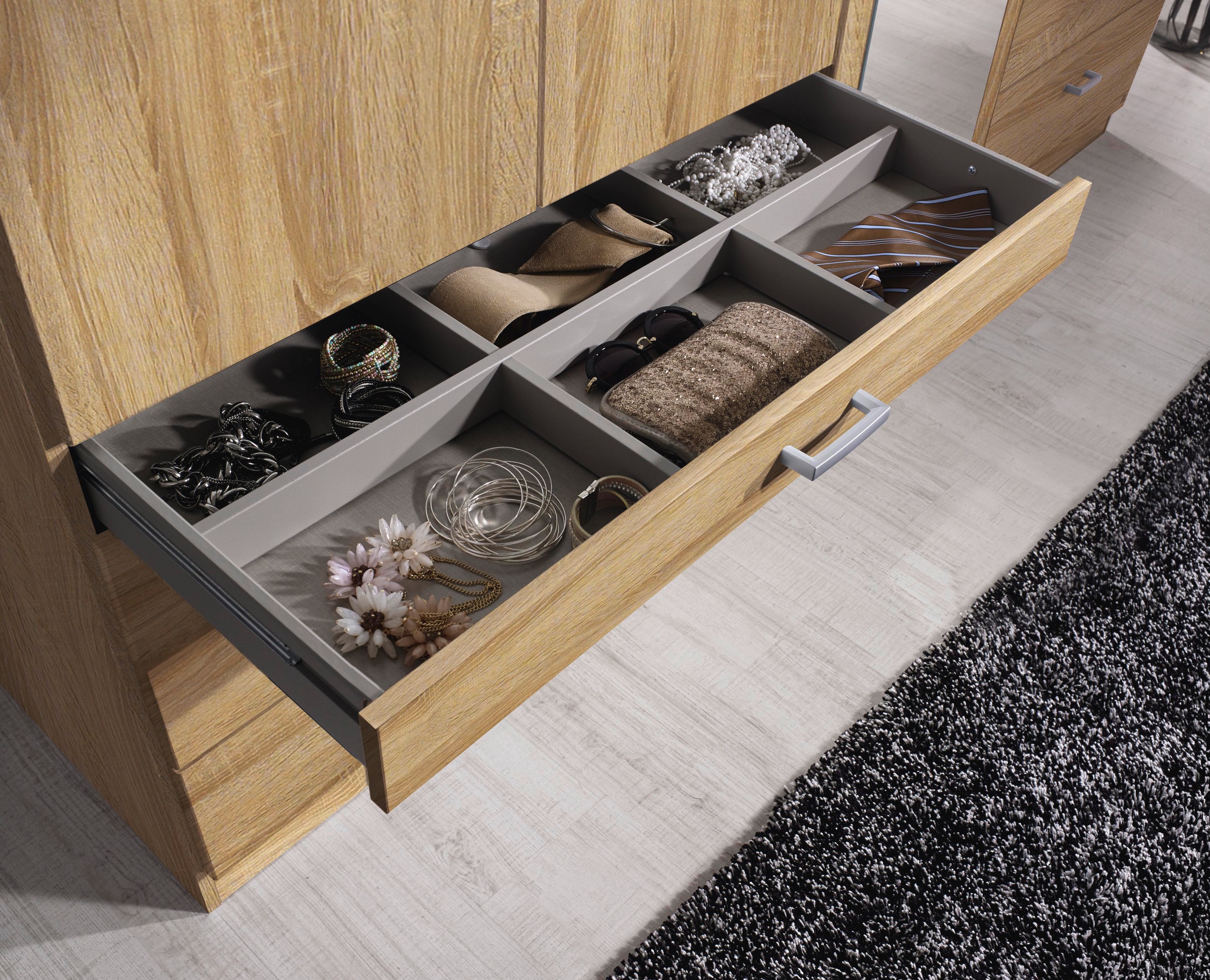 rauch Kleiderschrank »Kleiderschrank Schrank Garderobe Wäscheschrank WILDBERG« Breiten 226/271 cm, Höhen 210/229 cm,  mit 6 Schubladen, obere Schublade mit Holz-Einteilung MADE IN GERMANY