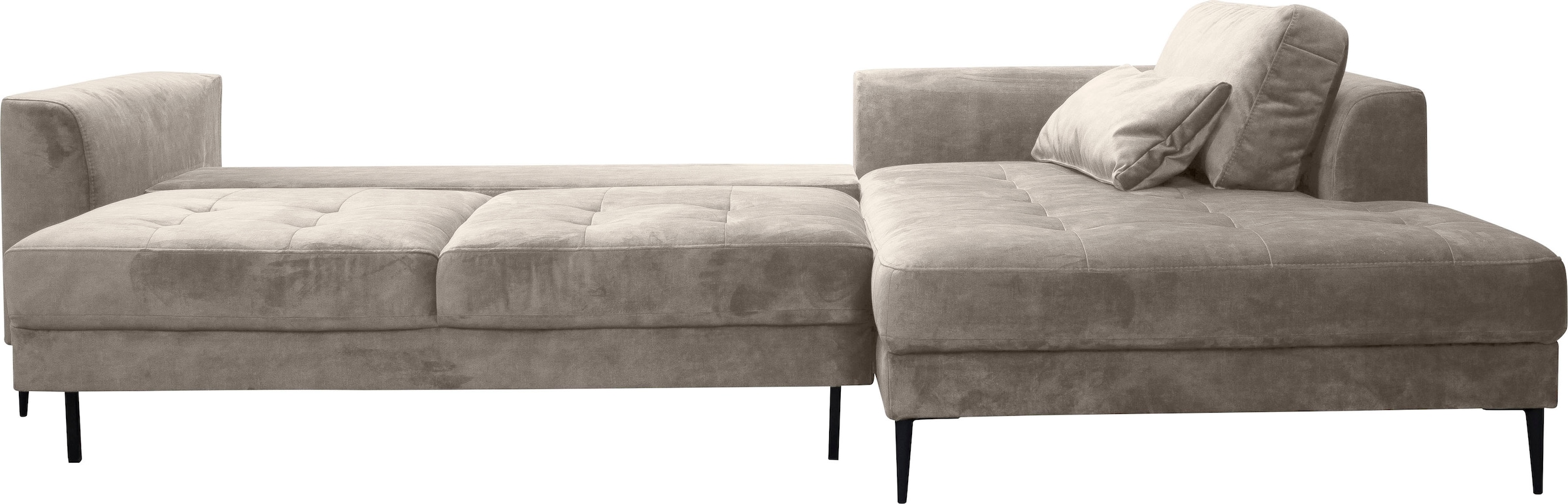 TRENDMANUFAKTUR Ecksofa »Luzi, wahlweise mit Schlaffunktion & Bettkasten. OTTOs Choice, L-Form«, Designsofa mit tollem Sitzkomfort, Metallfüße schwarz, Breite 280 cm