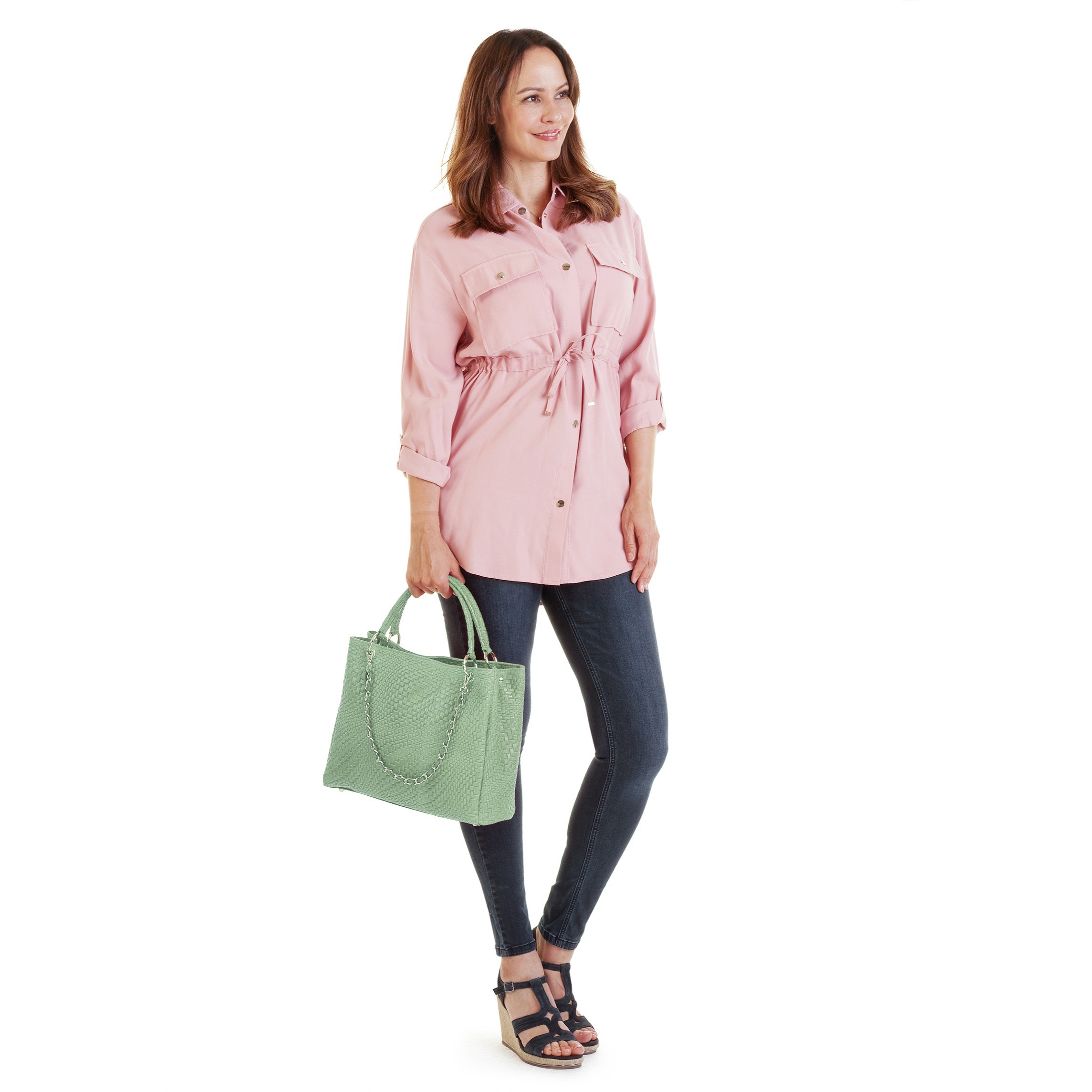 Samantha Look Shopper, echt Leder, Made in Italy