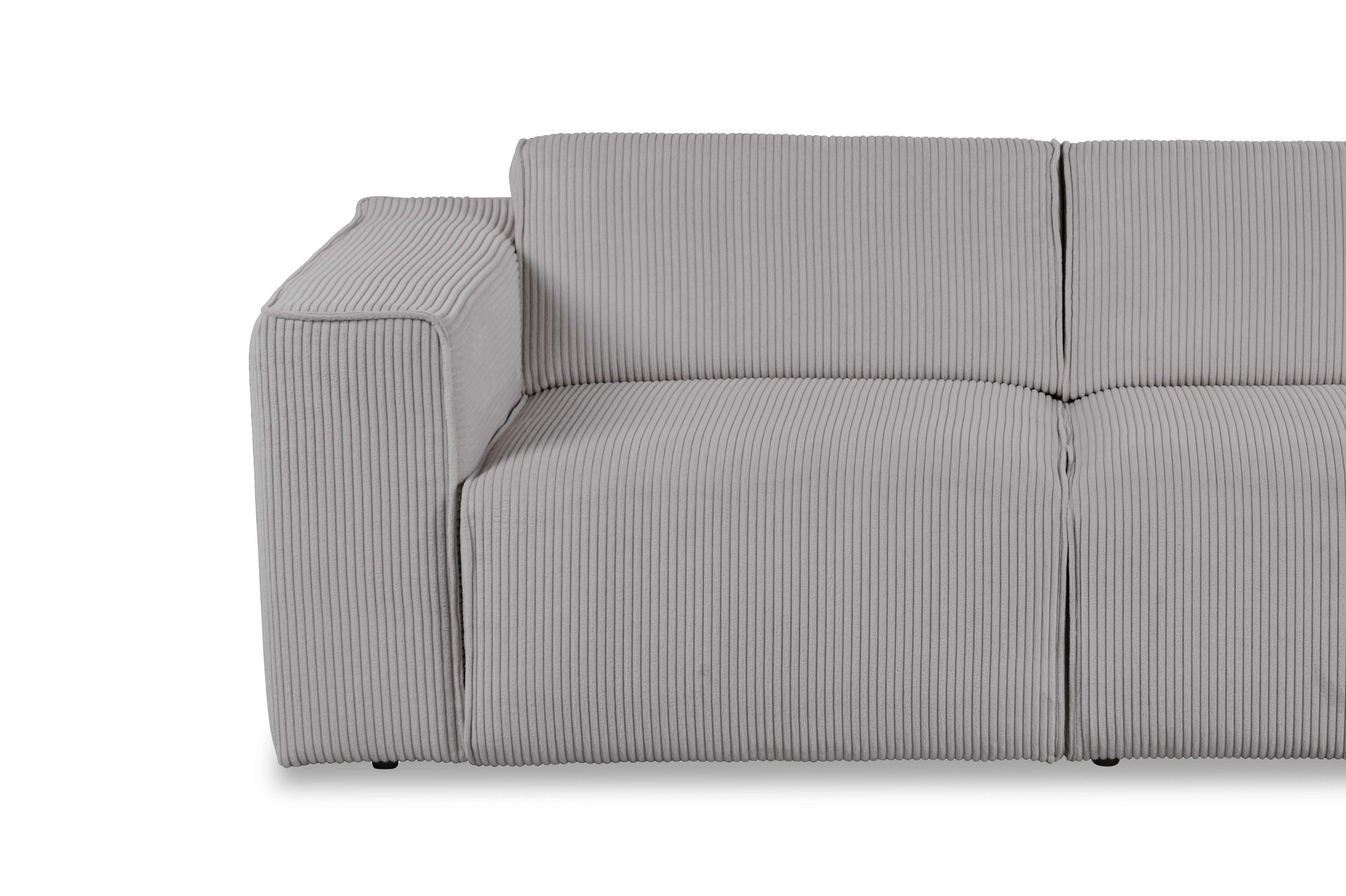 andas 2-Sitzer »Noord mit Kedernaht, Breite 227 cm«, Cord, Struktur, Webstoff, mit Wellenunterfederung, Massivholzrahmen