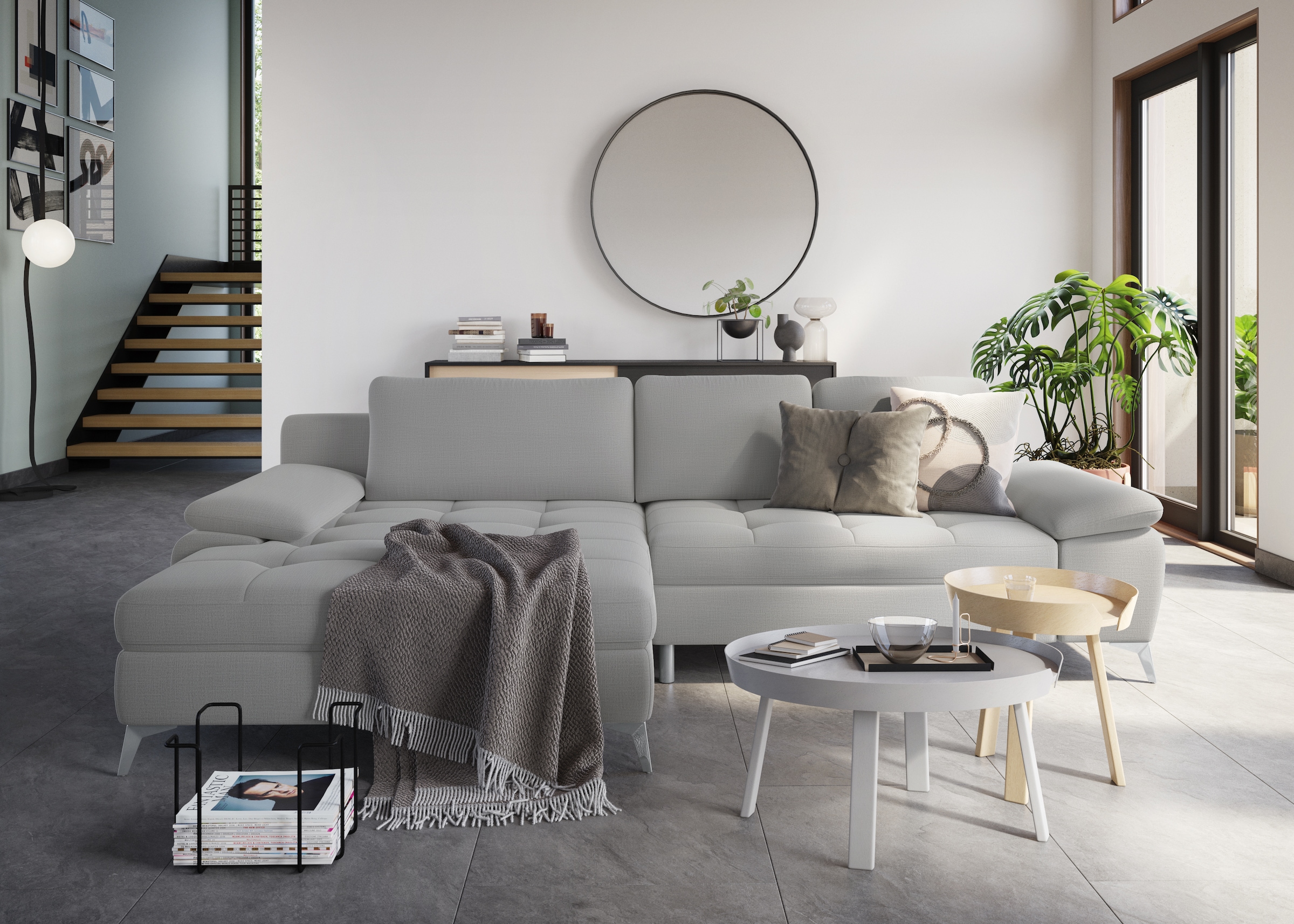 sit&more Ecksofa »Latigo L-Form« mit Mega-Recamiere, wahlweise mit Bettfunk günstig online kaufen