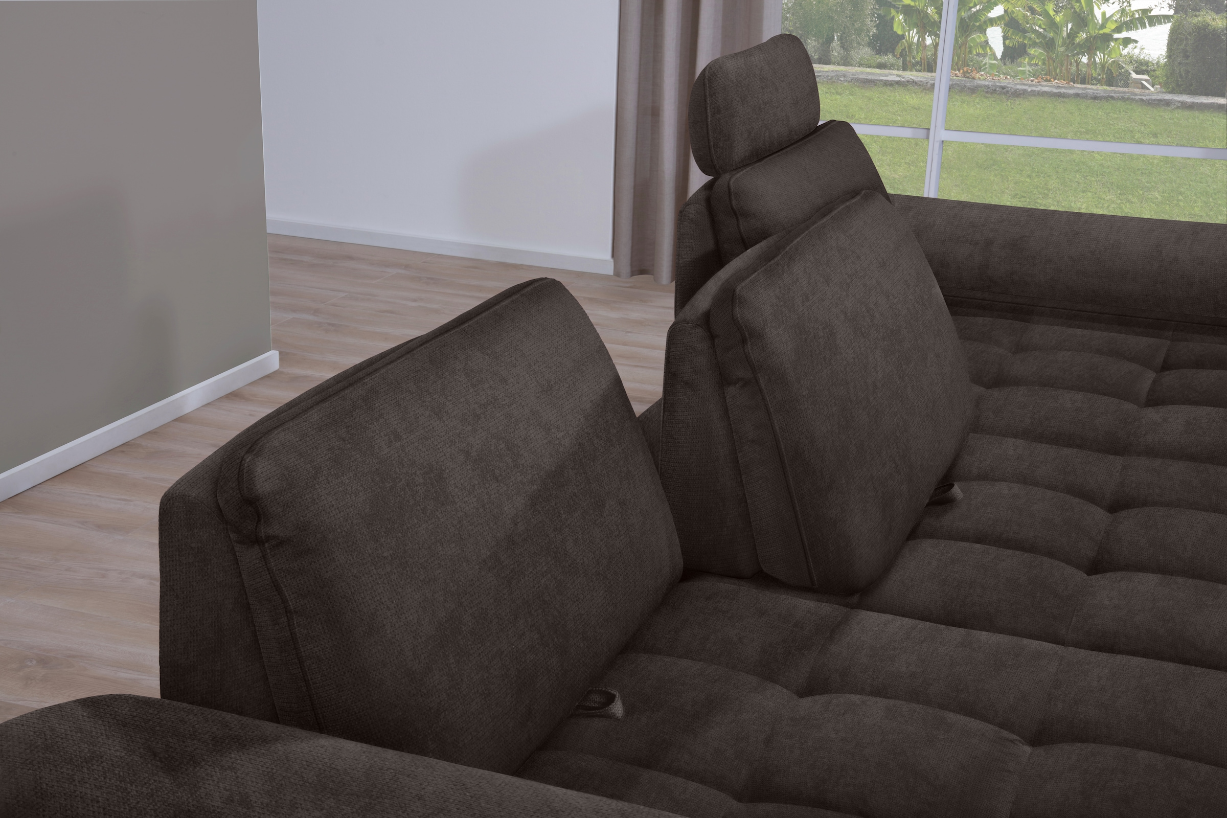 alina Ecksofa »Royce«, inklusive Sitztiefenverstellung, 296 cm breit