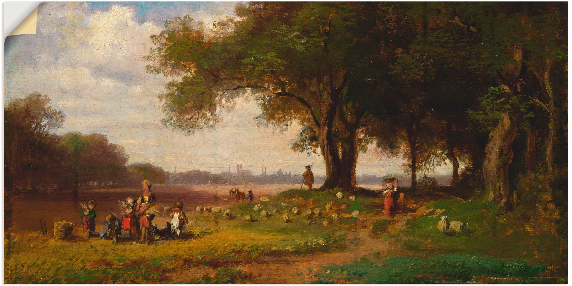 Artland Wandbild »Landschaft vor München mit Schäfer«, Europa, (1 St.), als günstig online kaufen