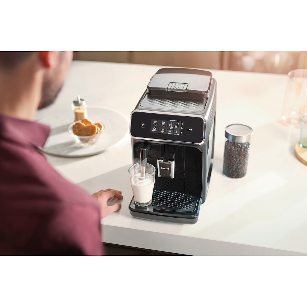 Philips Kaffeevollautomat »2200 Serie EP2220/10«, für 2 Kaffeespezialitäten und anpassbarer Aromastärke, mattschwarz